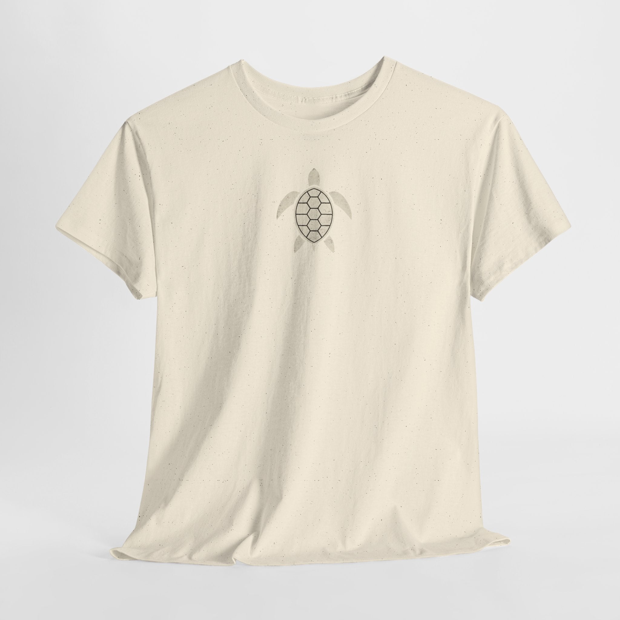 Vintage Shores T-Shirt-- Retro Beach Turtle Graphic Tee (Palm Trees, Sun & Waves)