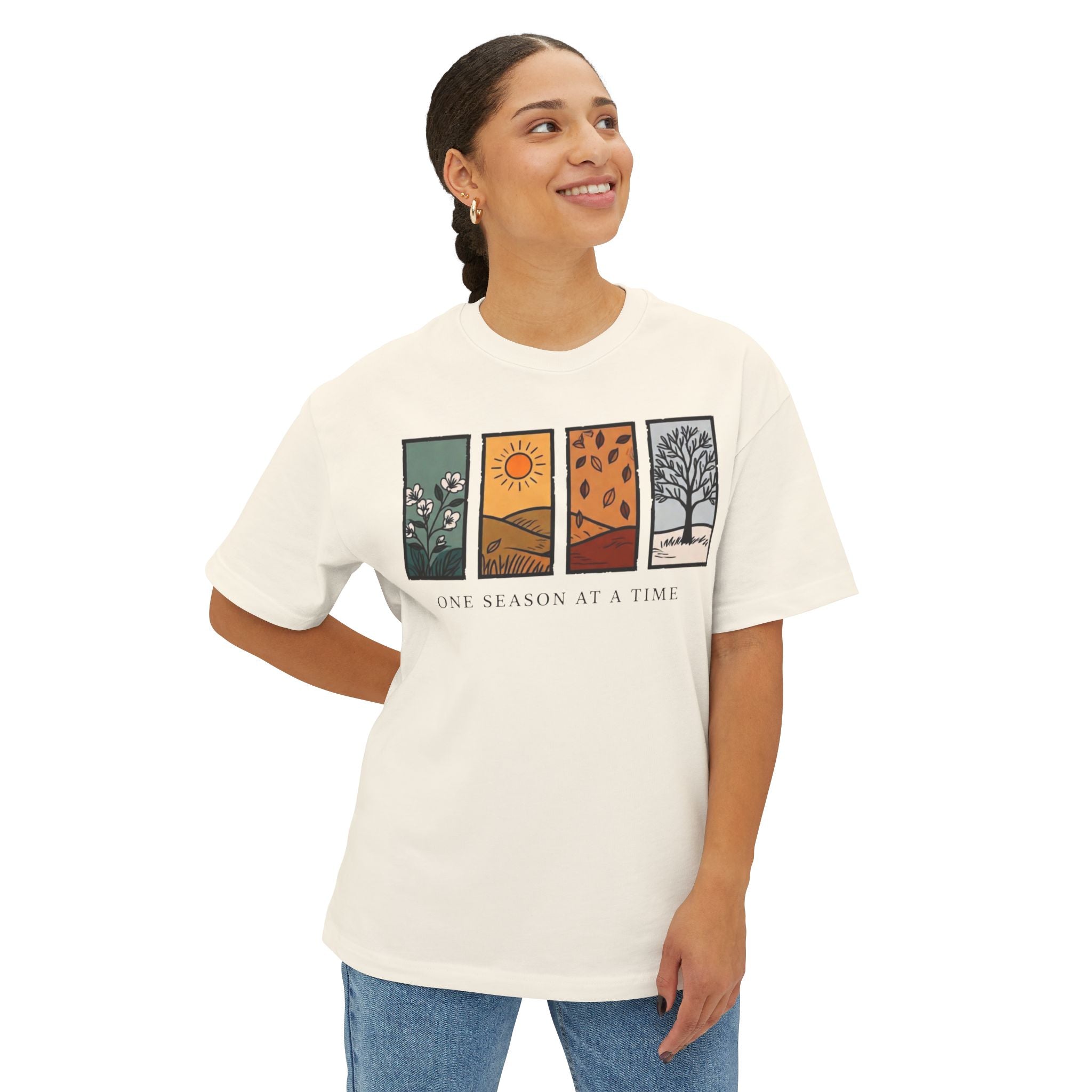 One Season at a Time Tee | Four Seasons Illustration