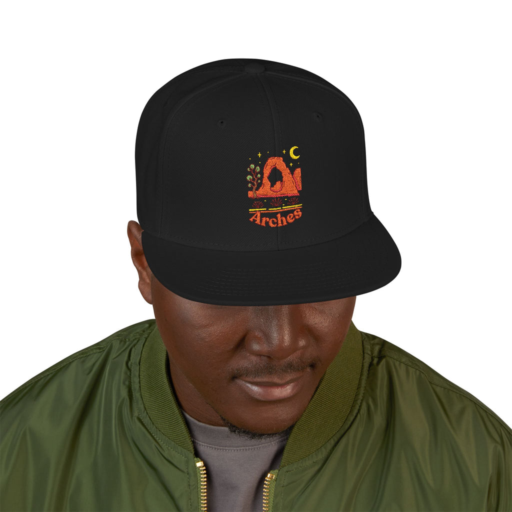 Delicate Arch Snapback Hat — Embroidered Life Elevated Design