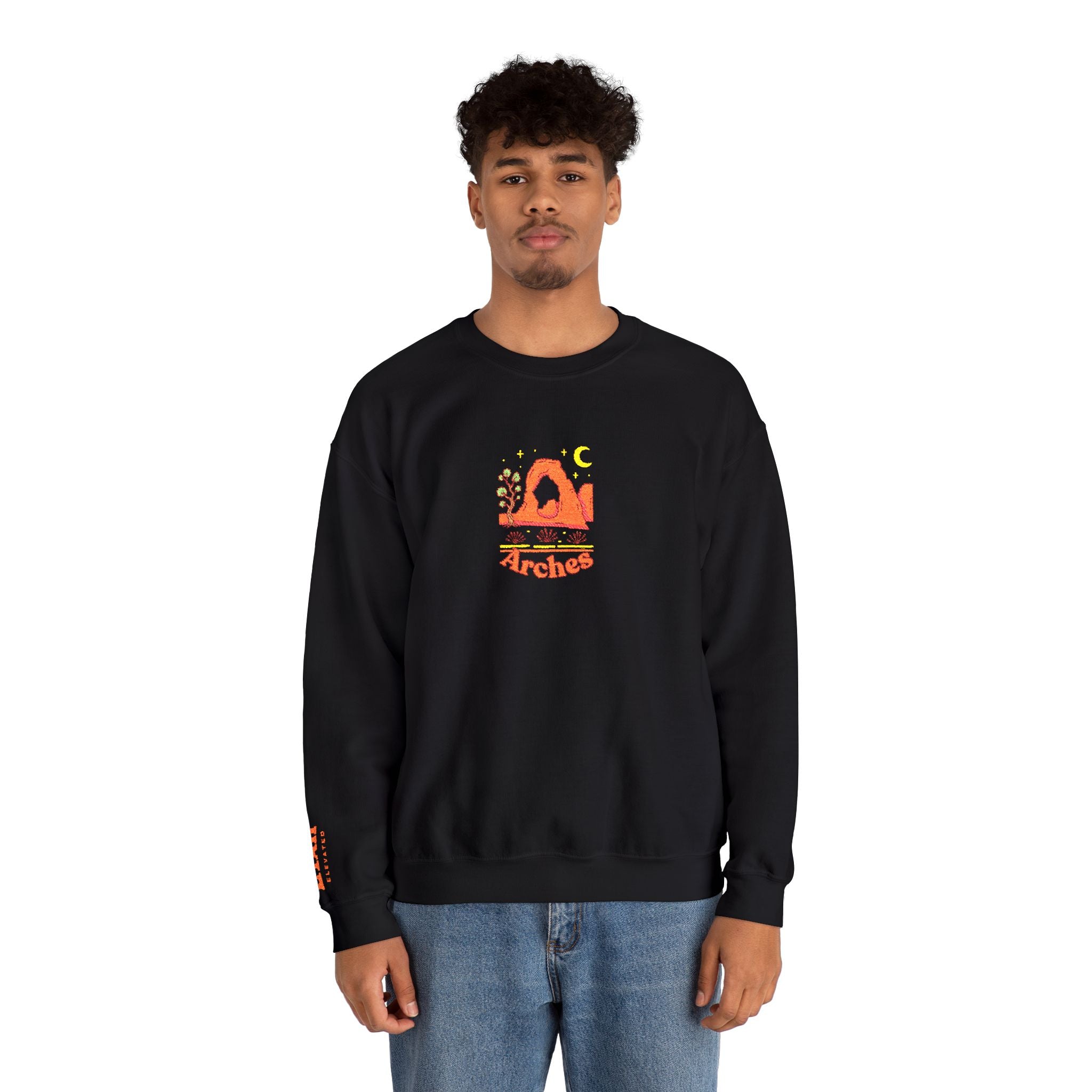 Delicate Arch Crewneck Sweatshirt — Life Elevated Sleeve