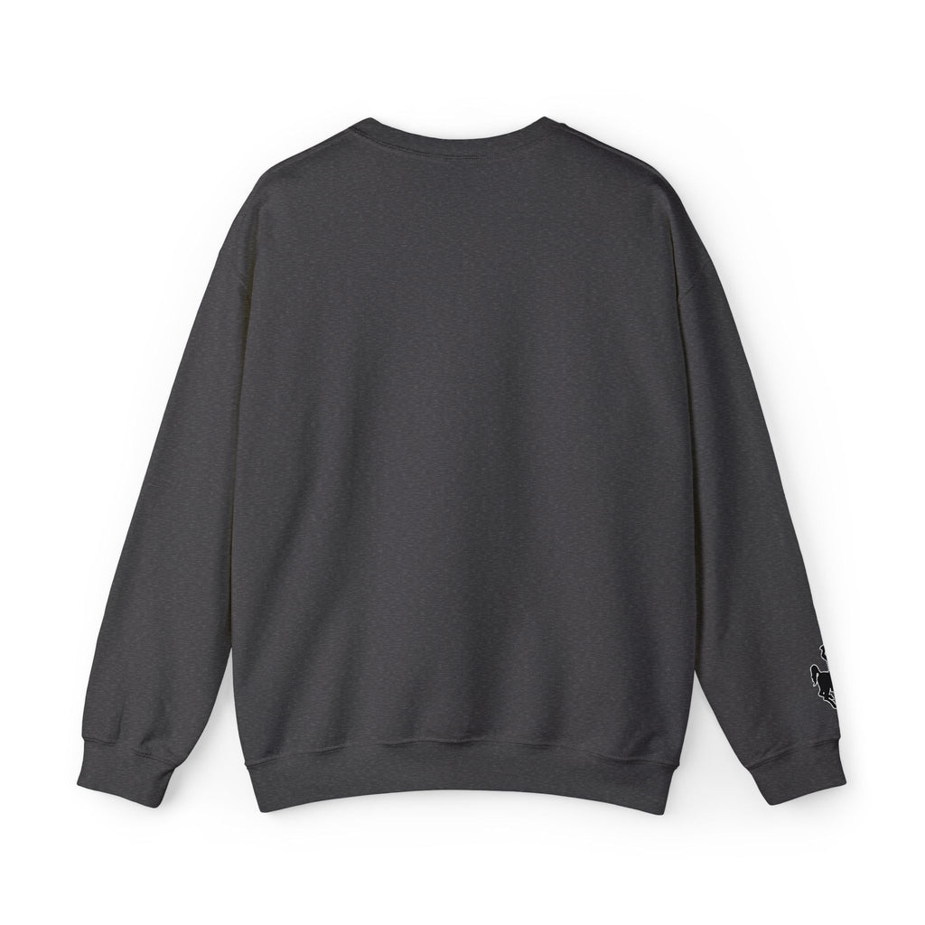Grand Teton Crewneck Sweatshirt — Bucking cowboy sleeve