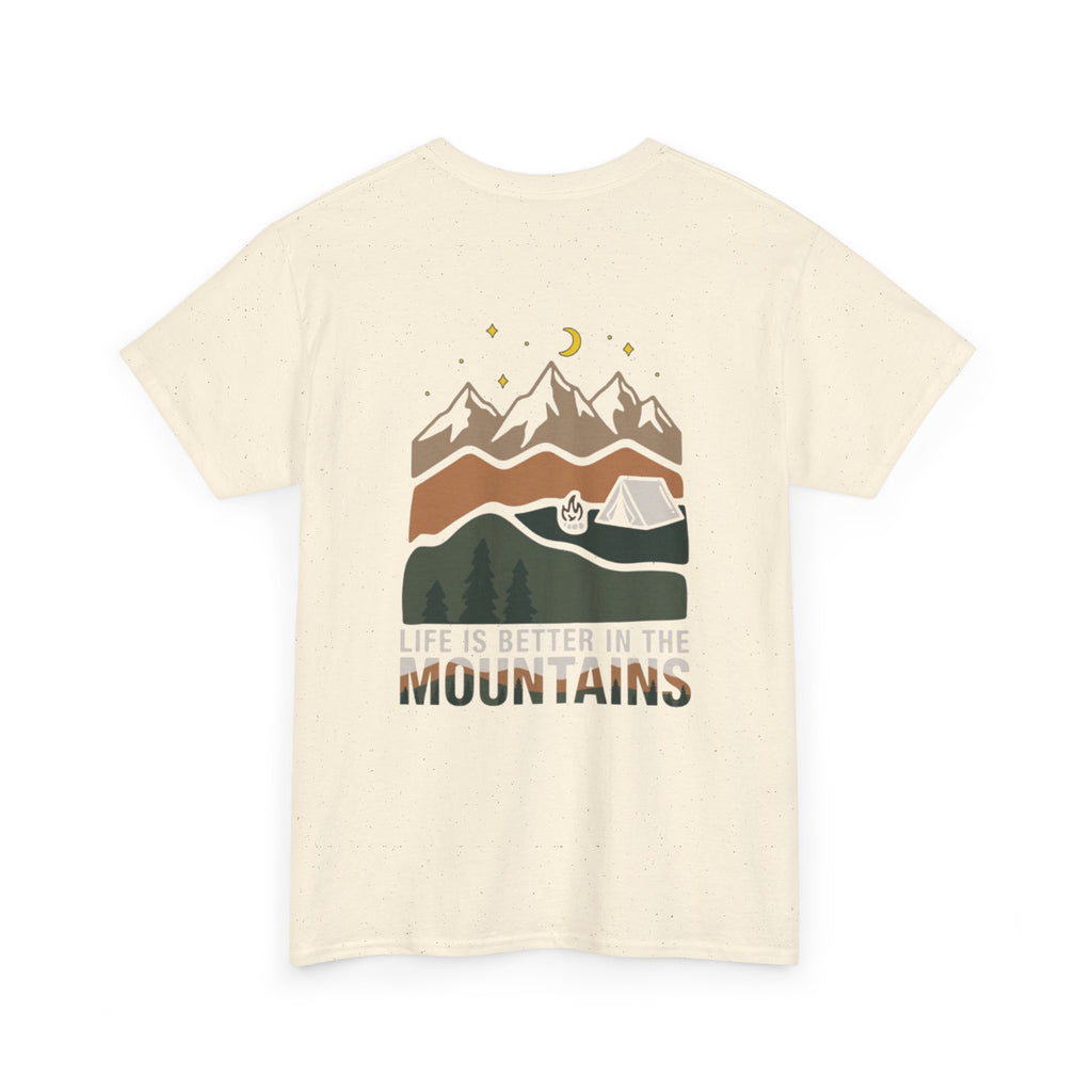 Mountain Camping T‑Shirt — "Life Is Better in the Mountains" Outdoor Tee
