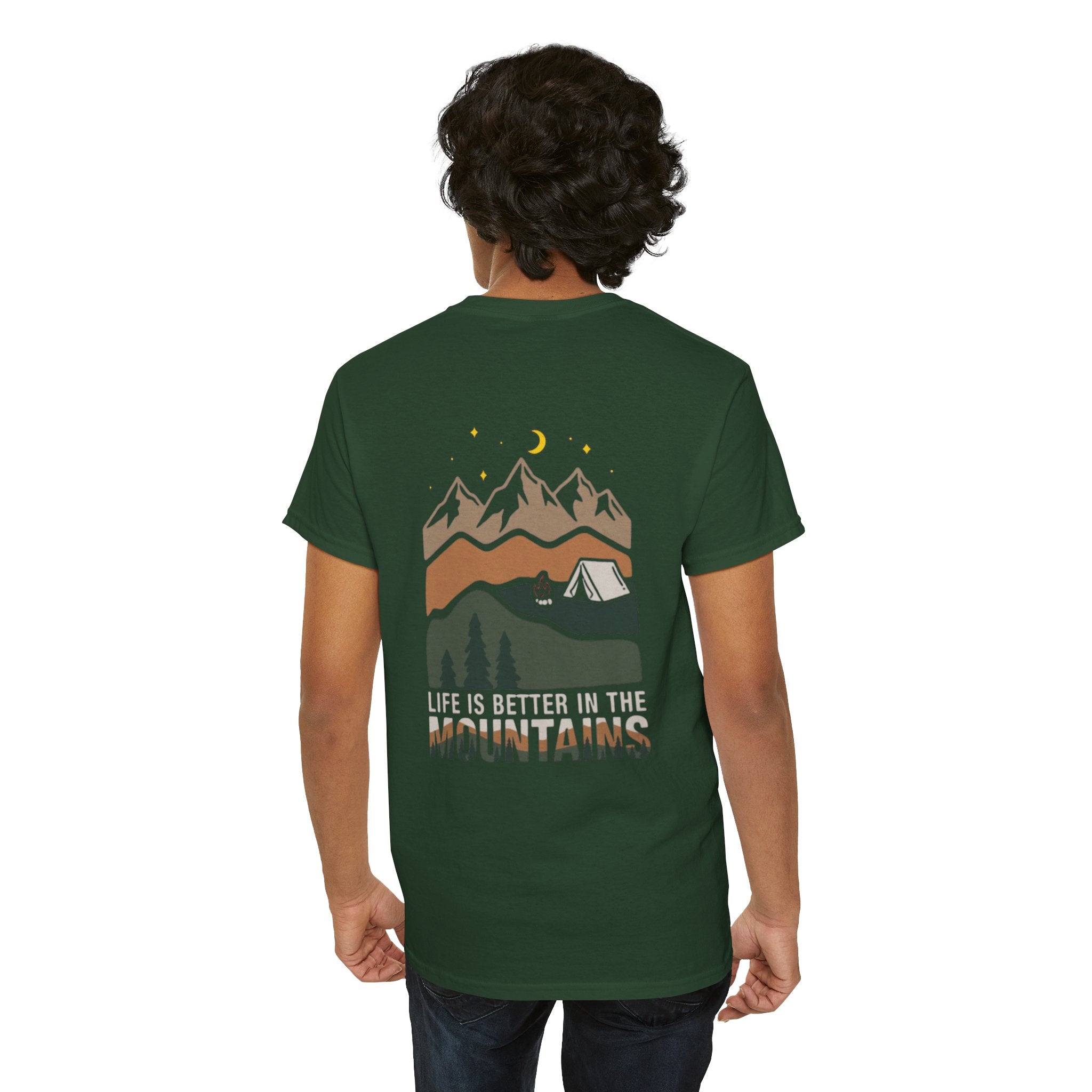 Mountain Camping T‑Shirt — "Life Is Better in the Mountains" Outdoor Tee
