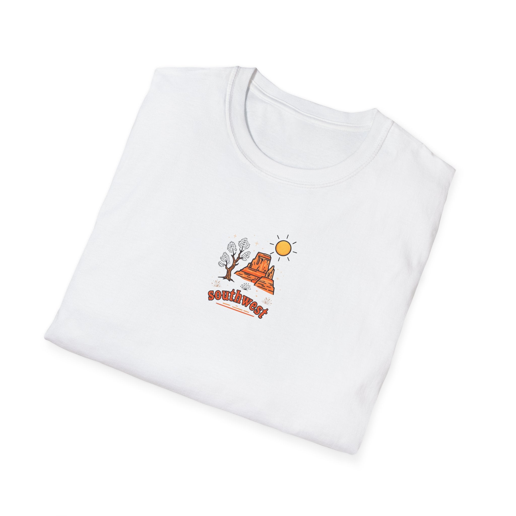 Desert Vista T-Shirt — Minimal Canyon Landscape Tee (Front 'southwest')