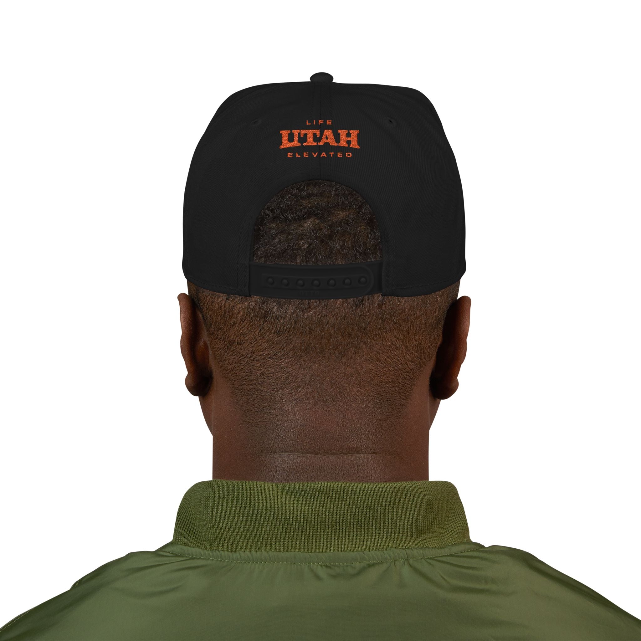 Snapback Hat — 'UTAH' Embroidered Vintage License Plate Cap