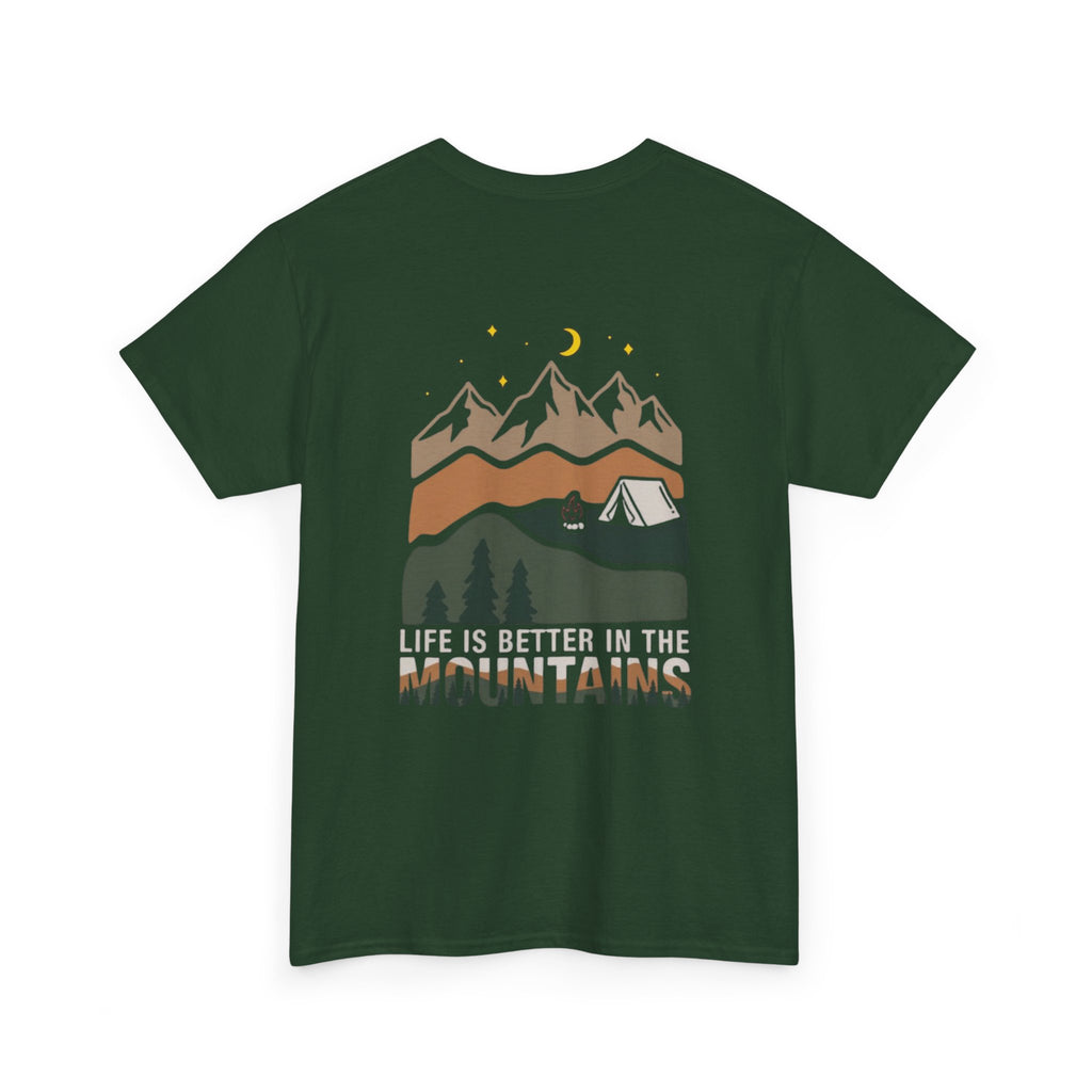 Mountain Camping T‑Shirt — "Life Is Better in the Mountains" Outdoor Tee