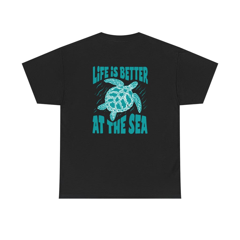 Sea Turtle Graphic Tee — "Life Is Better At The Sea" Casual Beach T-Shirt