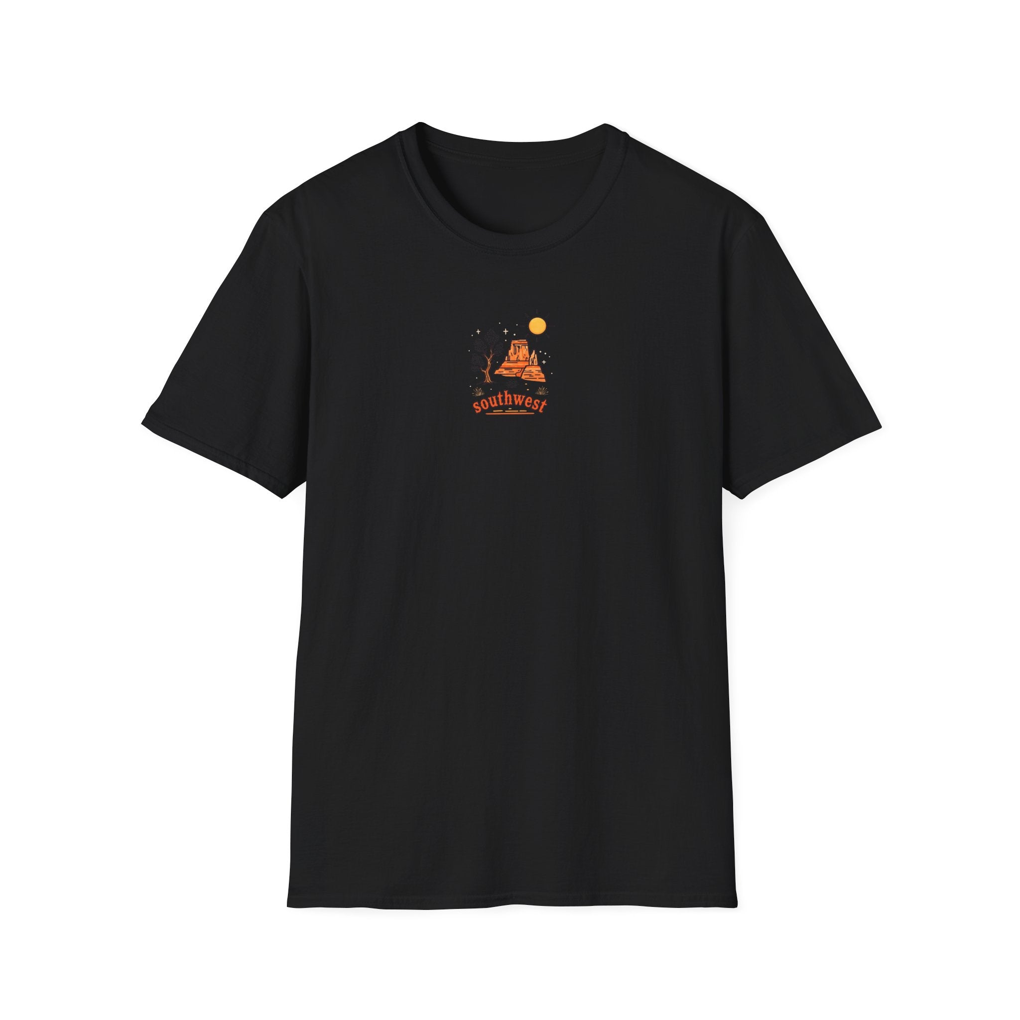 Desert Vista T-Shirt — Minimal Canyon Landscape Tee (Front 'southwest')