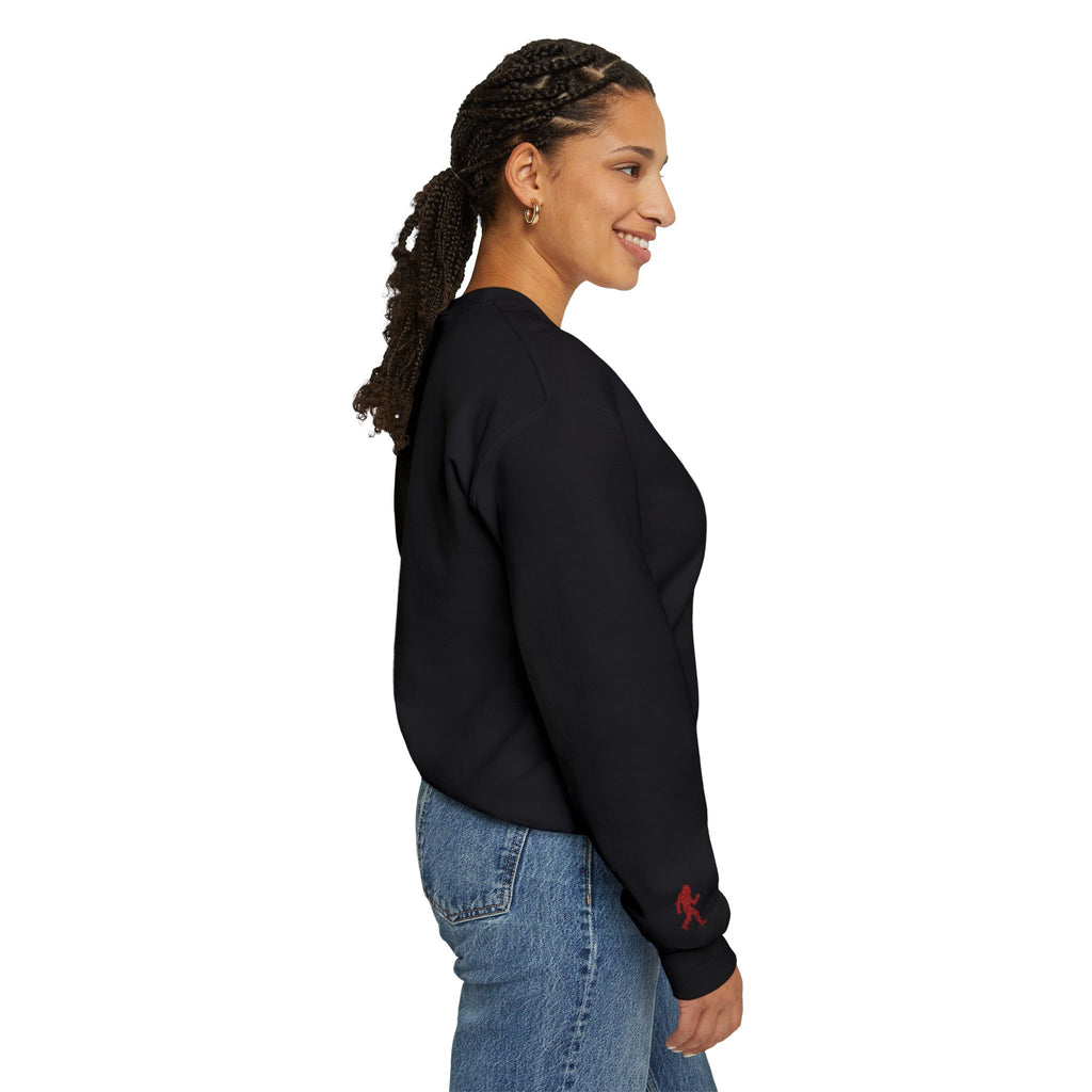 Mount Rainier Crewneck Sweatshirt — Sasquatch detail Right Sleeve