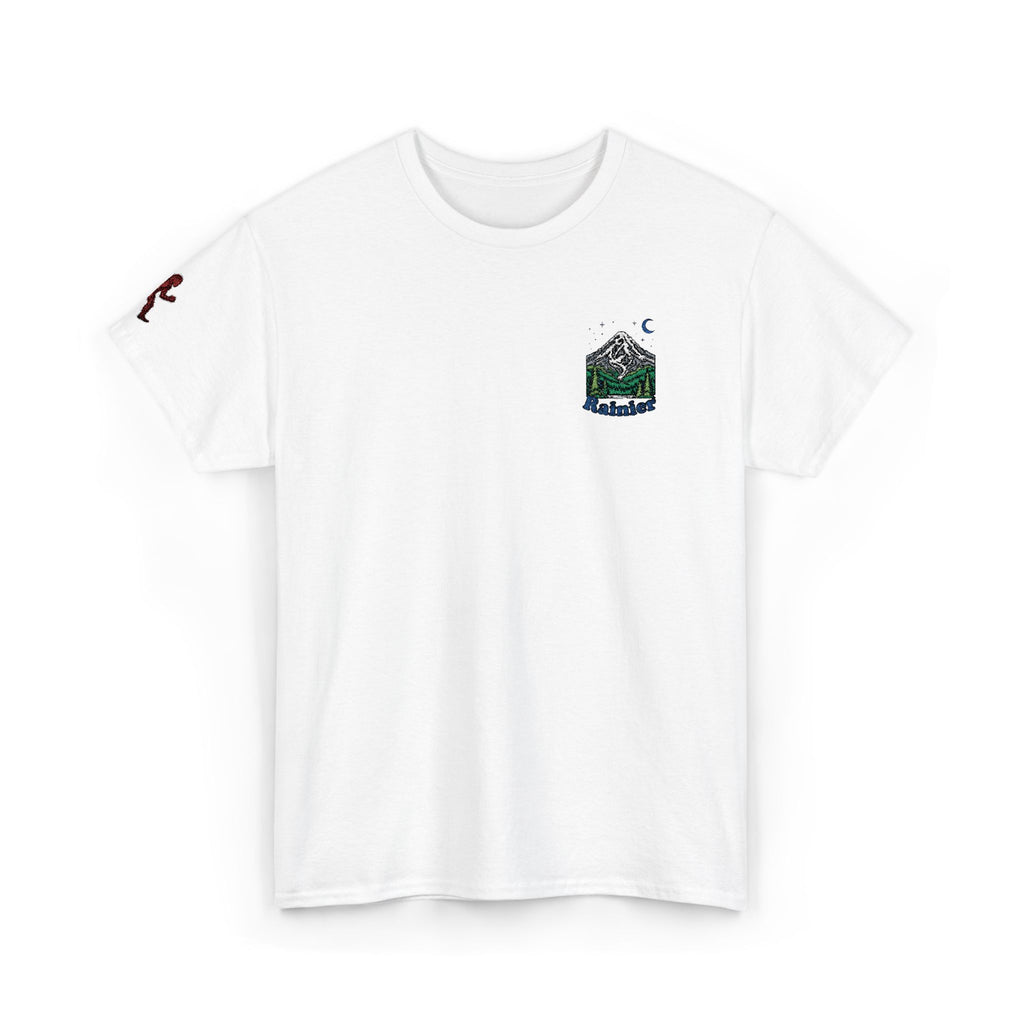 Mount Rainier T‑Shirt --Sasquatch detail Right Sleeve
