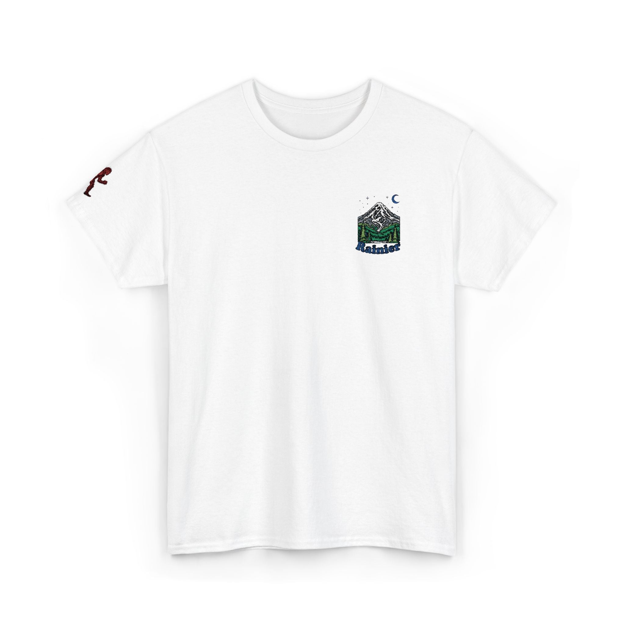 Mount Rainier T‑Shirt --Sasquatch detail Right Sleeve