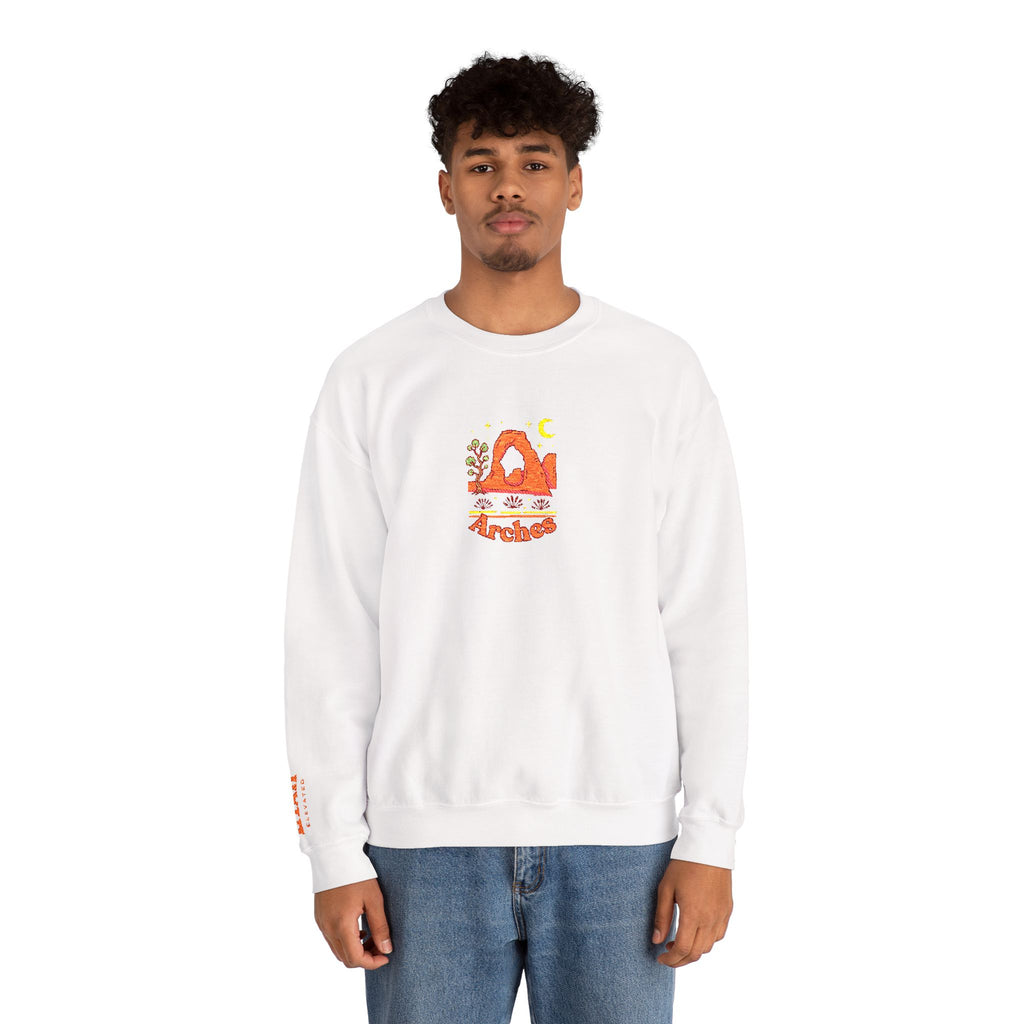 Delicate Arch Crewneck Sweatshirt — Life Elevated Sleeve