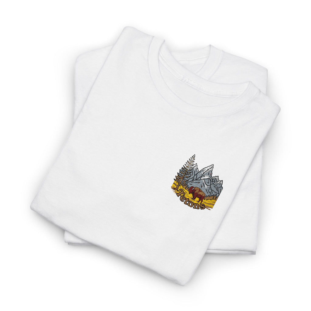 Grand Teton Tee — Bucking cowboy sleeve