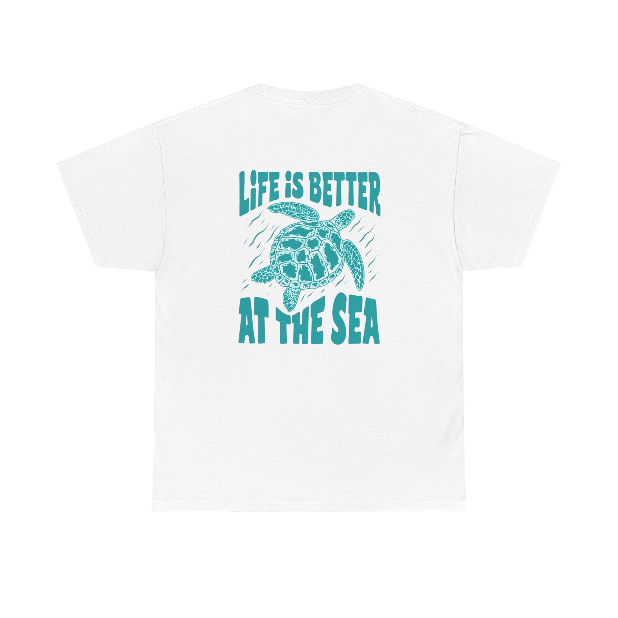 Sea Turtle Graphic Tee — "Life Is Better At The Sea" Casual Beach T-Shirt