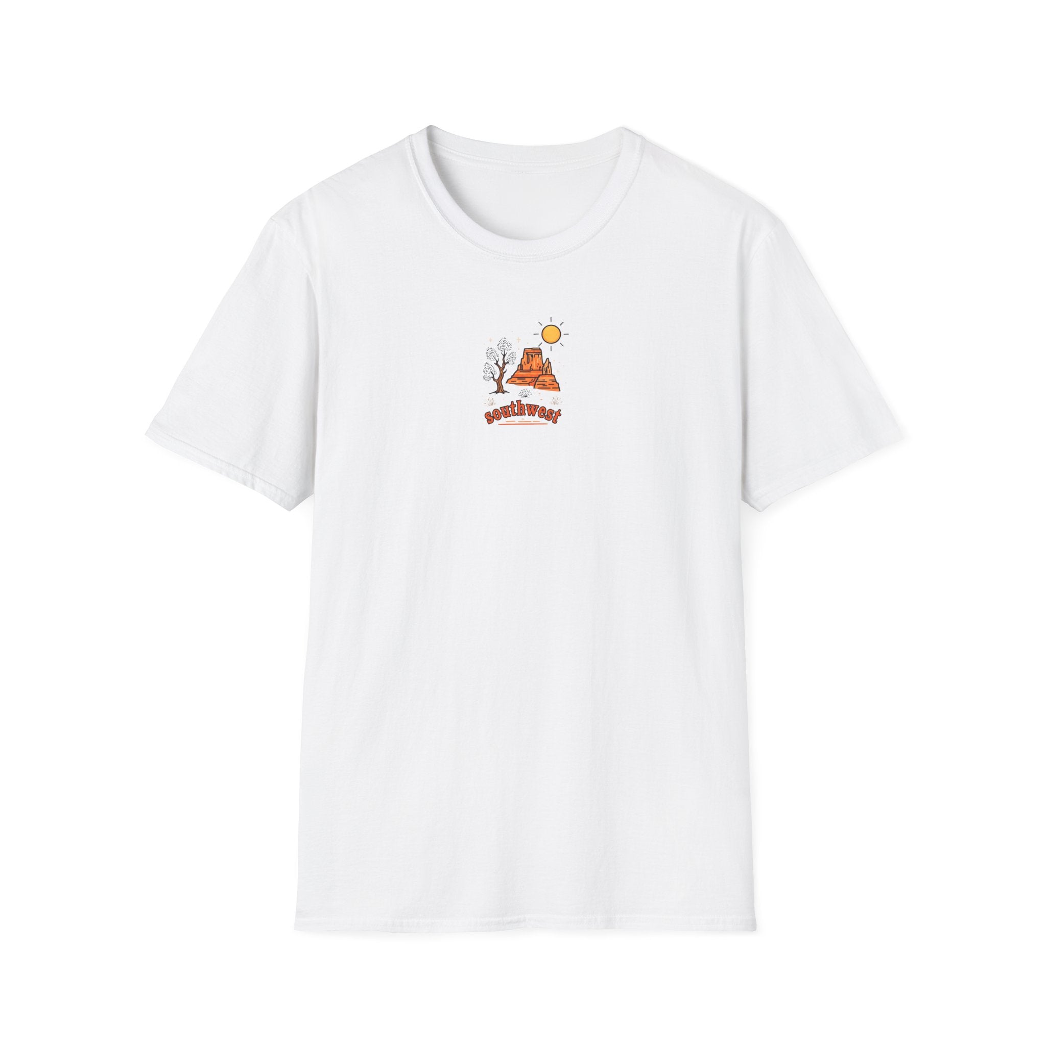 Desert Vista T-Shirt — Minimal Canyon Landscape Tee (Front 'southwest')
