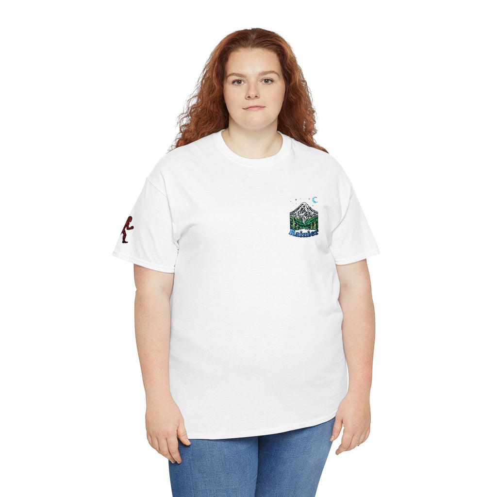 Mount Rainier T‑Shirt --Sasquatch detail Right Sleeve