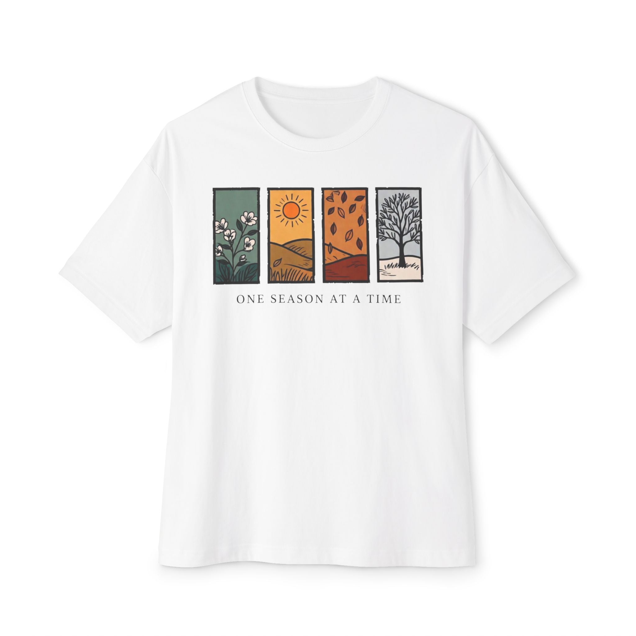 One Season at a Time Tee | Four Seasons Illustration