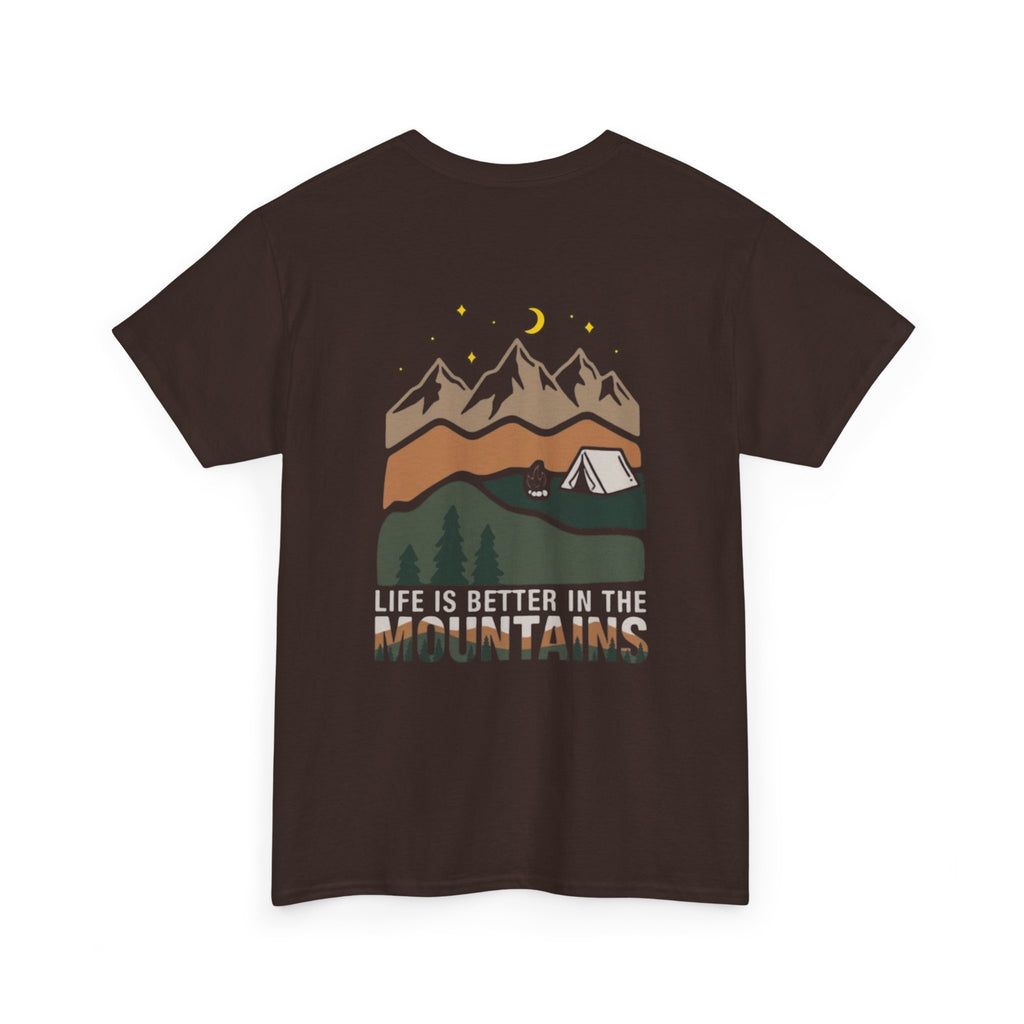 Mountain Camping T‑Shirt — "Life Is Better in the Mountains" Outdoor Tee