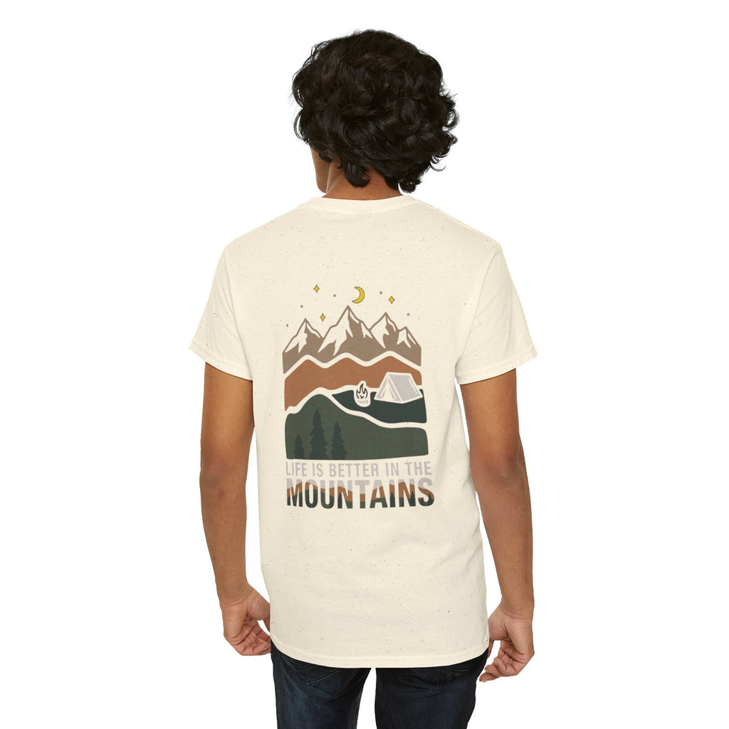 Mountain Camping T‑Shirt — "Life Is Better in the Mountains" Outdoor Tee