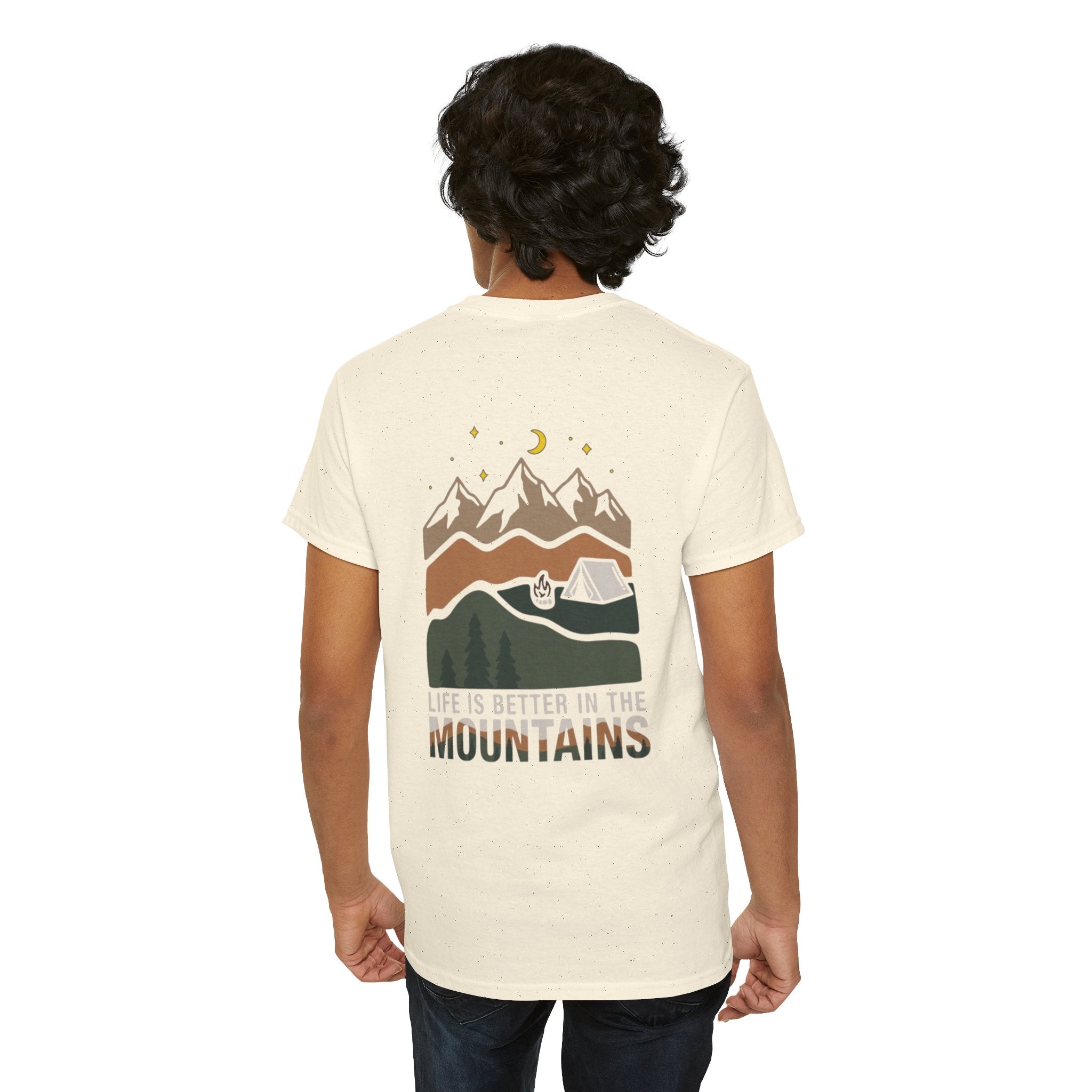 Mountain Camping T‑Shirt — "Life Is Better in the Mountains" Outdoor Tee