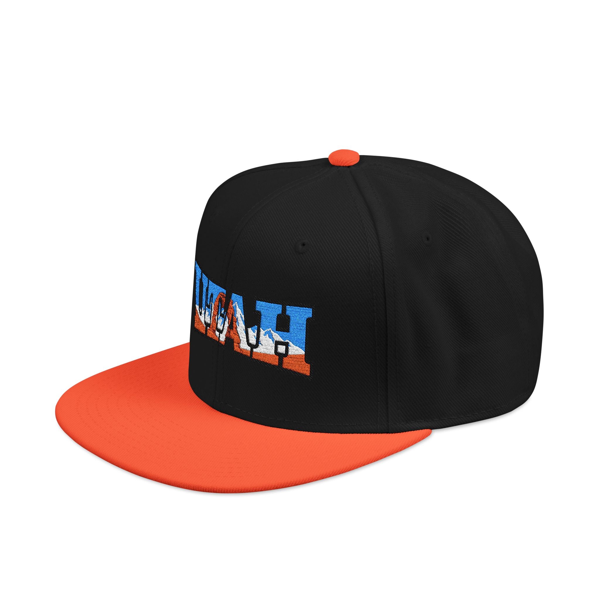 Snapback Hat — 'UTAH' Embroidered Vintage License Plate Cap