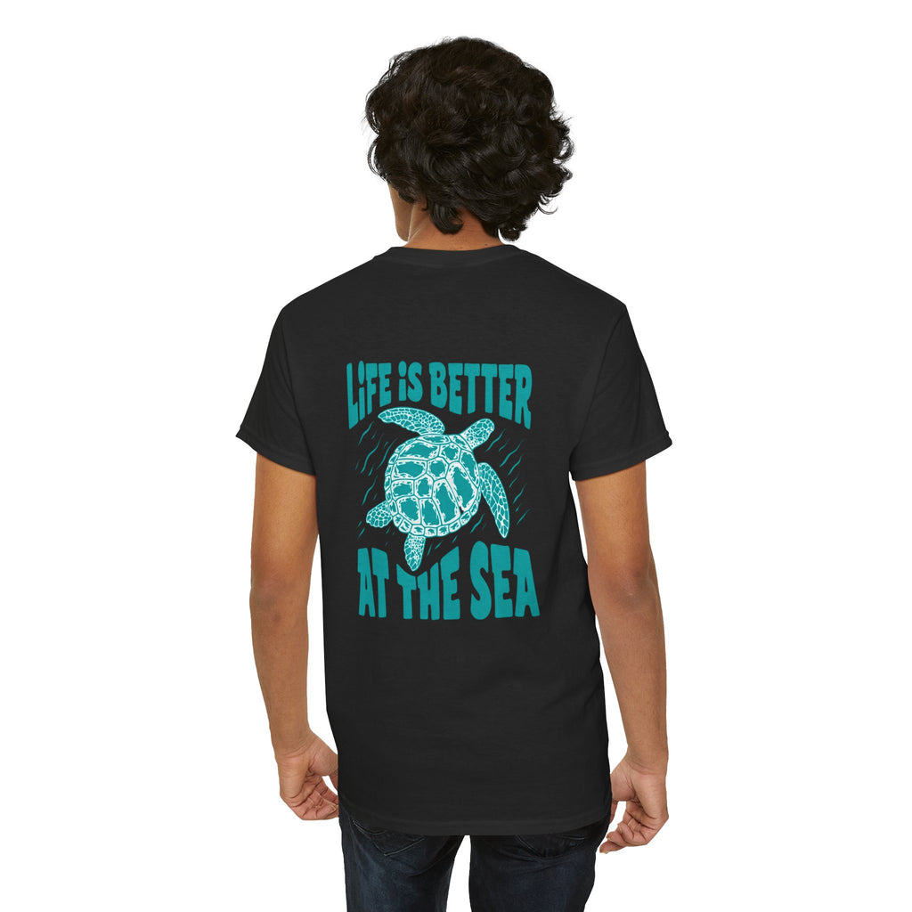 Sea Turtle Graphic Tee — "Life Is Better At The Sea" Casual Beach T-Shirt