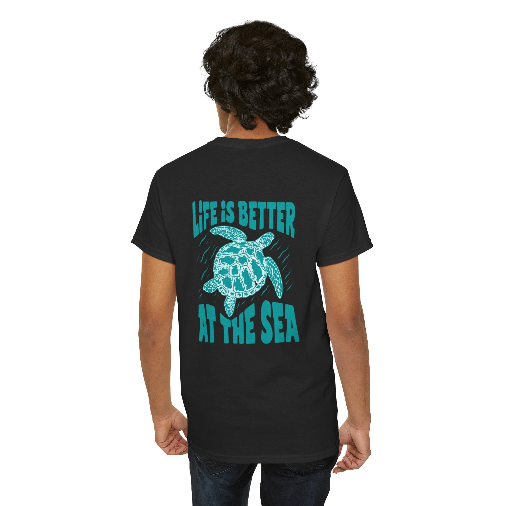 Sea Turtle Graphic Tee — "Life Is Better At The Sea" Casual Beach T-Shirt