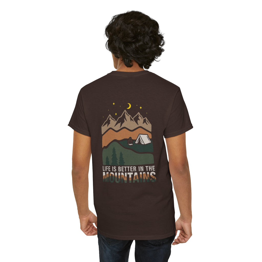 Mountain Camping T‑Shirt — "Life Is Better in the Mountains" Outdoor Tee