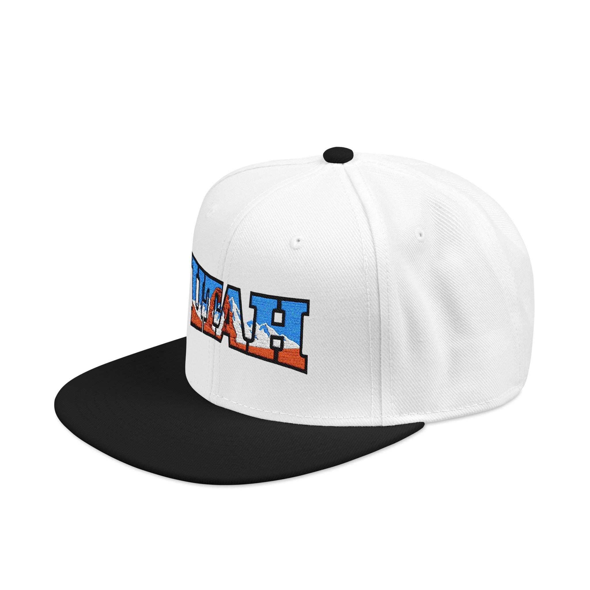 Snapback Hat — 'UTAH' Embroidered Vintage License Plate Cap