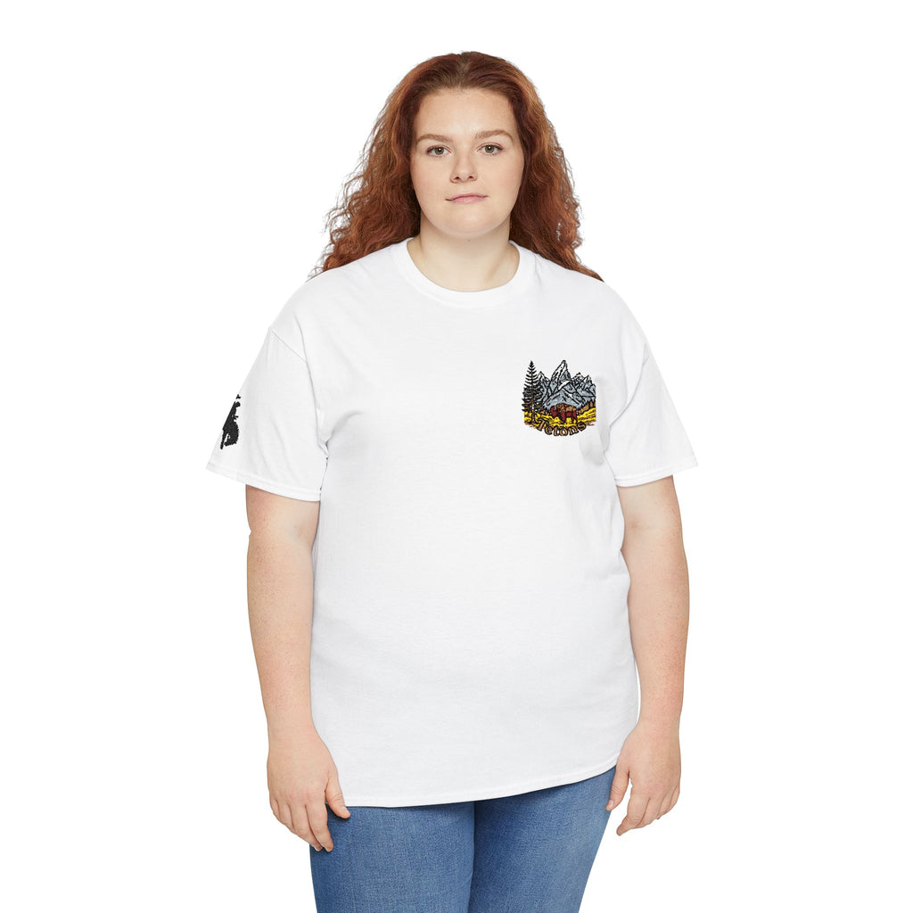 Grand Teton Tee — Bucking cowboy sleeve