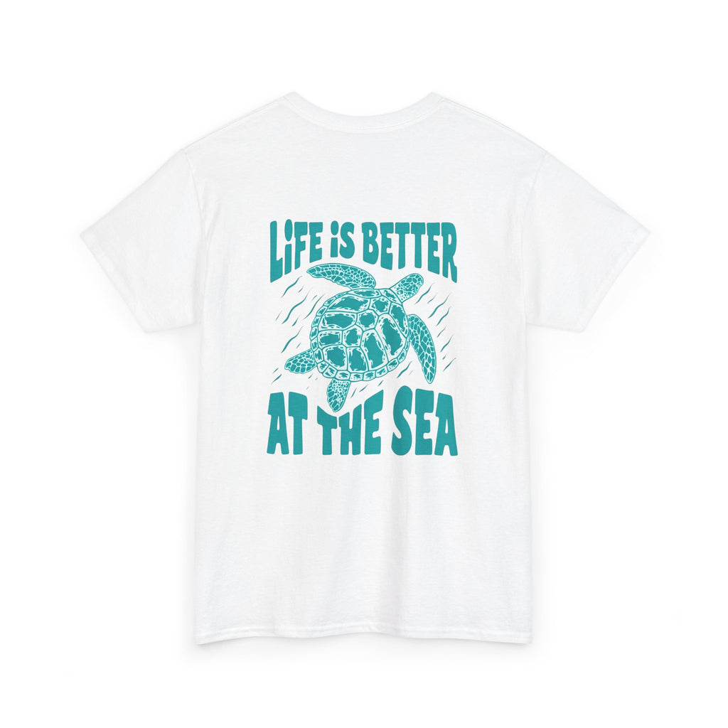 Sea Turtle Graphic Tee — "Life Is Better At The Sea" Casual Beach T-Shirt