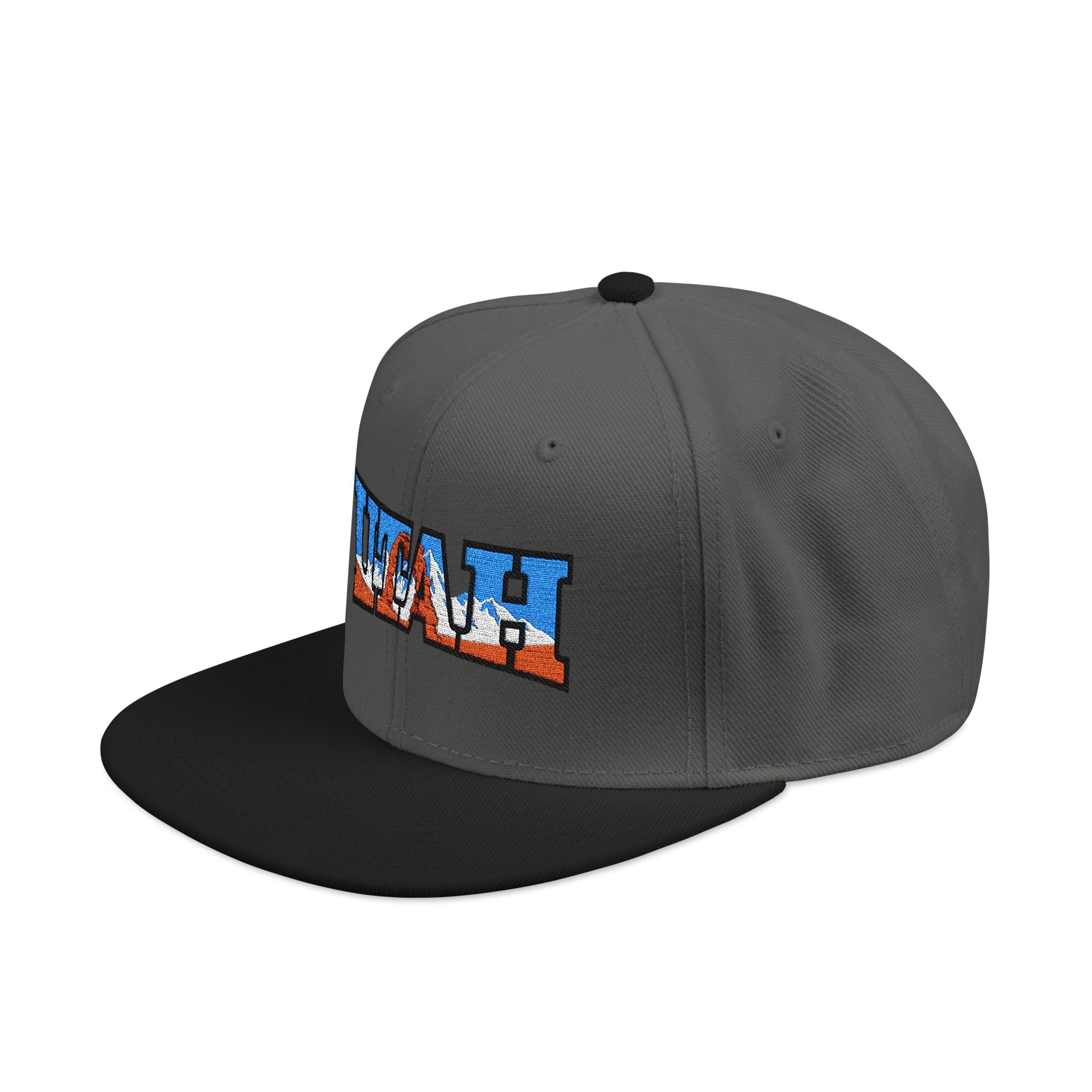 Snapback Hat — 'UTAH' Embroidered Vintage License Plate Cap