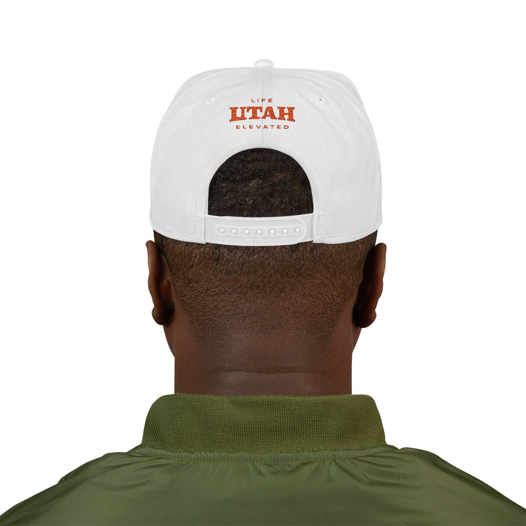 Snapback Hat — 'UTAH' Embroidered Vintage License Plate Cap