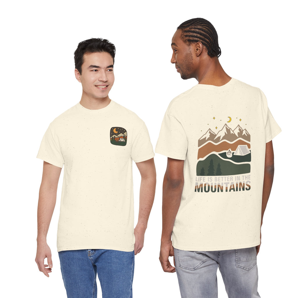 Mountain Camping T‑Shirt — "Life Is Better in the Mountains" Outdoor Tee
