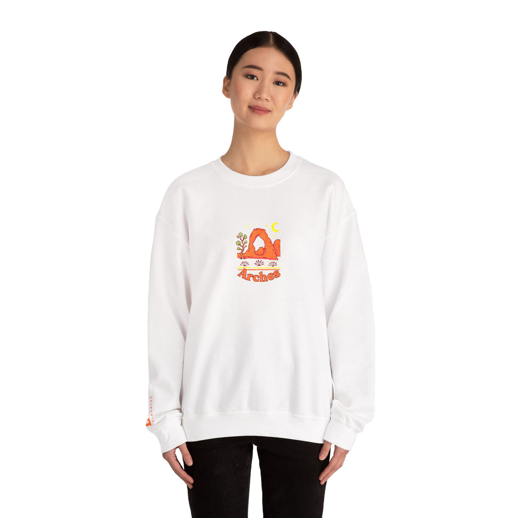 Delicate Arch Crewneck Sweatshirt — Life Elevated Sleeve