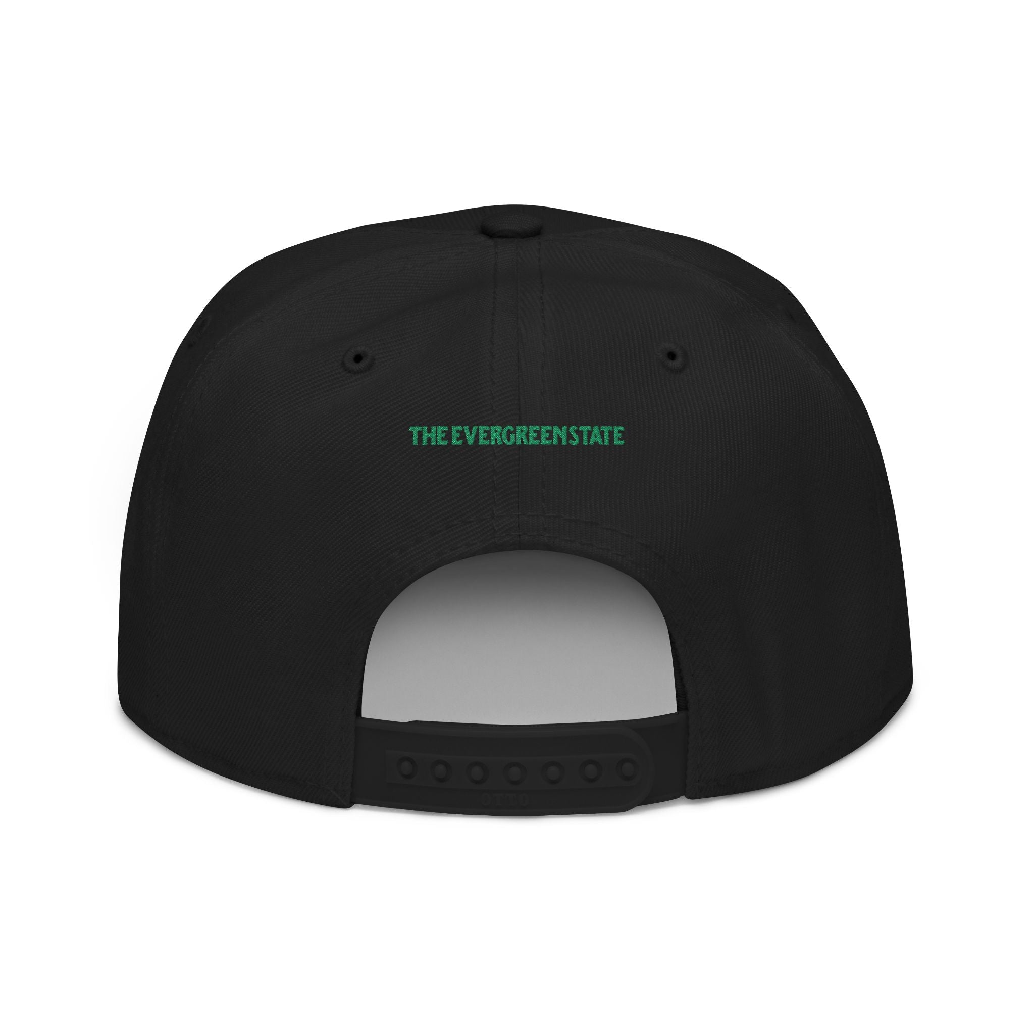 Washington License Plate Snapback Hat — Embroidered "Washington" Ombre Logo