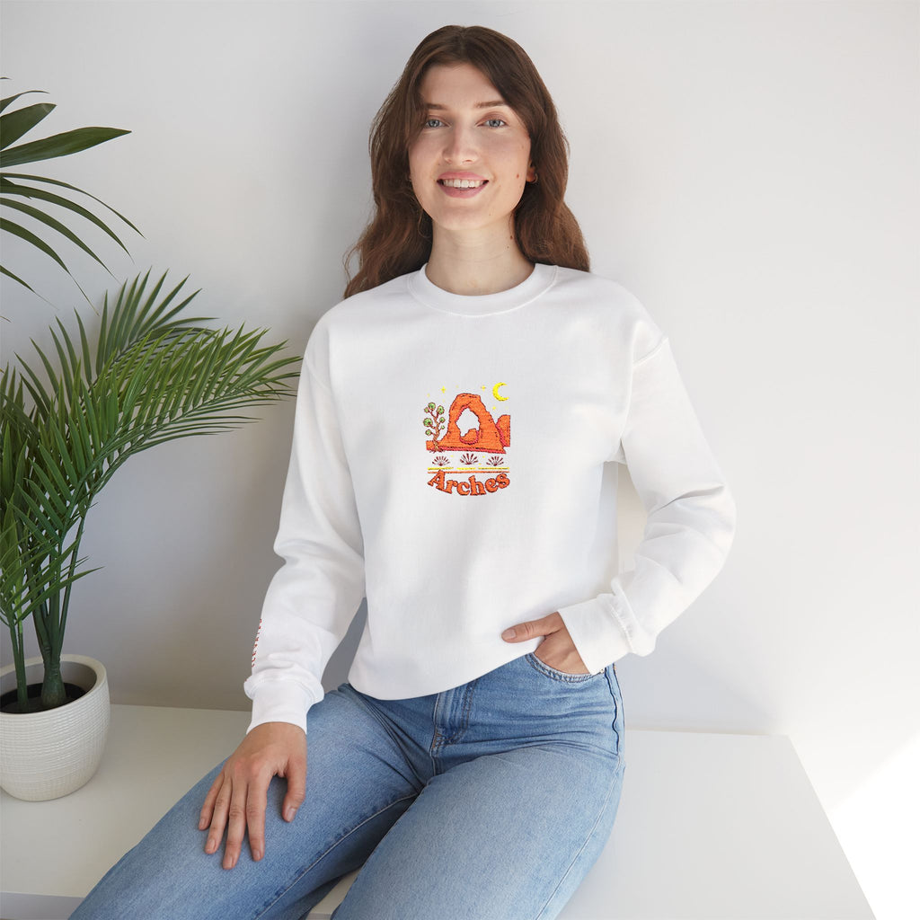 Delicate Arch Crewneck Sweatshirt — Life Elevated Sleeve