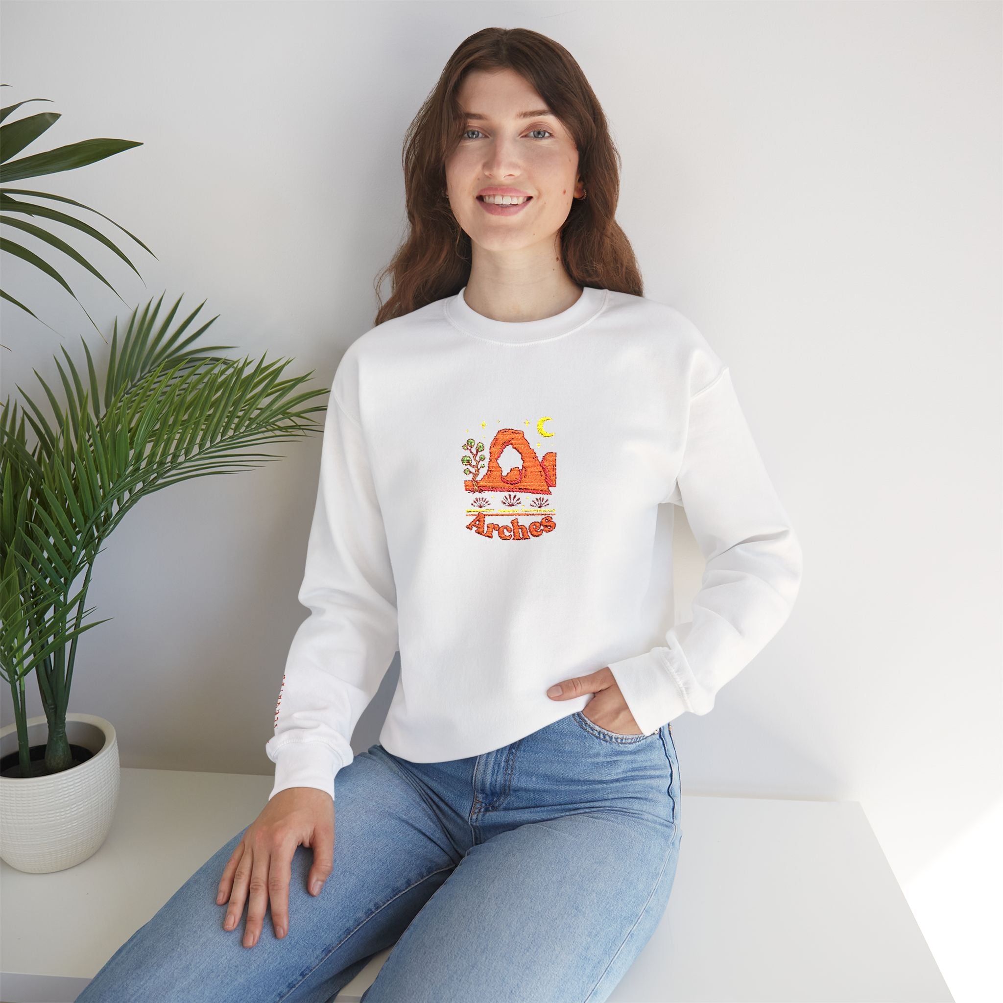 Delicate Arch Crewneck Sweatshirt — Life Elevated Sleeve