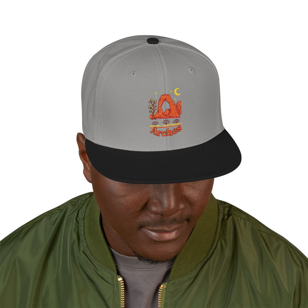 Delicate Arch Snapback Hat — Embroidered Life Elevated Design