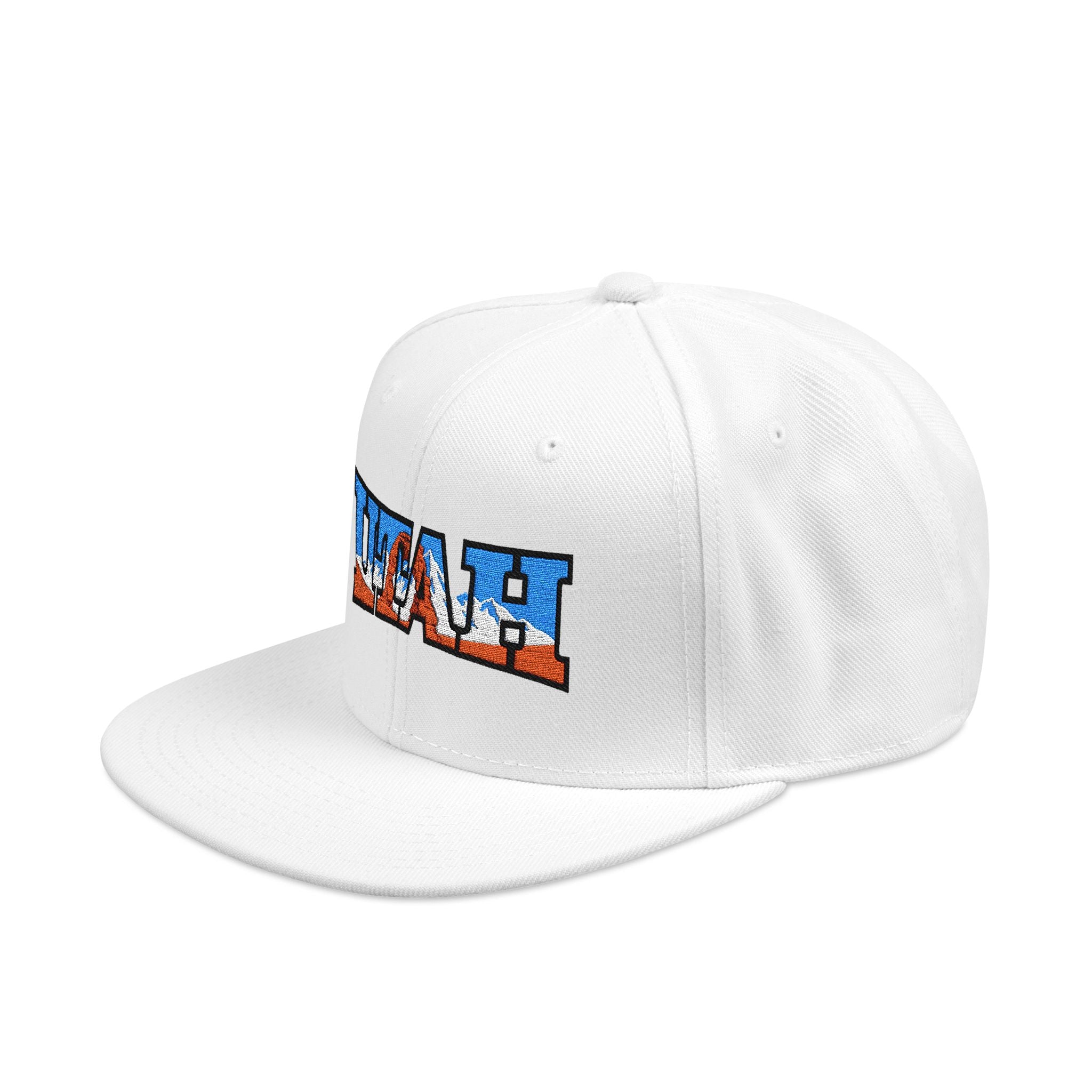 Snapback Hat — 'UTAH' Embroidered Vintage License Plate Cap