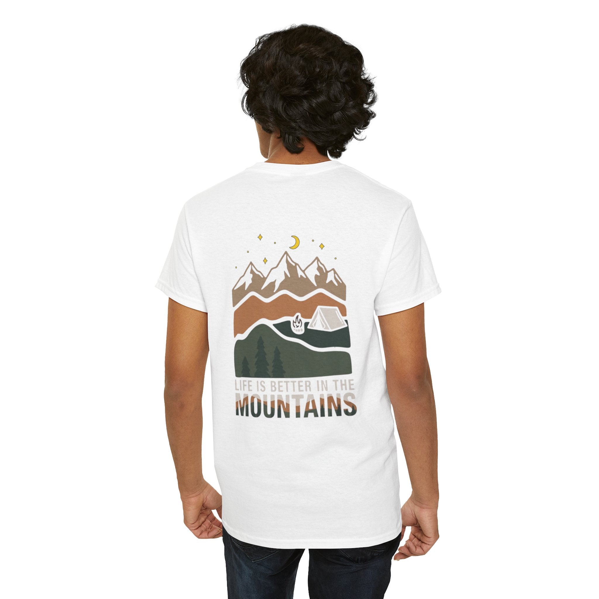 Mountain Camping T‑Shirt — "Life Is Better in the Mountains" Outdoor Tee