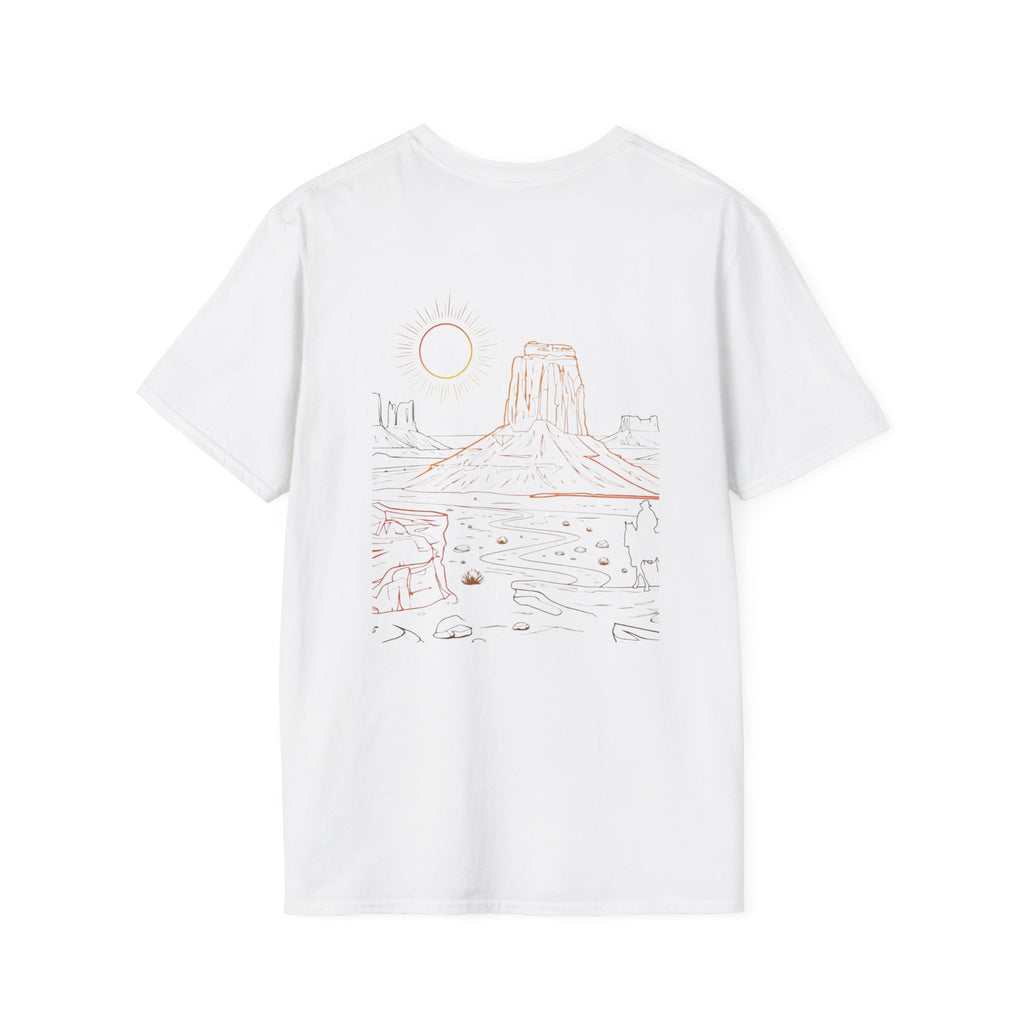 Desert Vista T-Shirt — Minimal Canyon Landscape Tee (Front 'southwest')