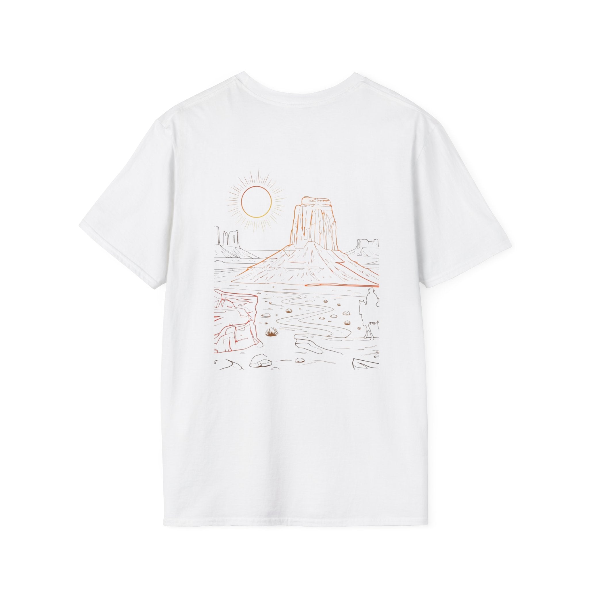 Desert Vista T-Shirt — Minimal Canyon Landscape Tee (Front 'southwest')