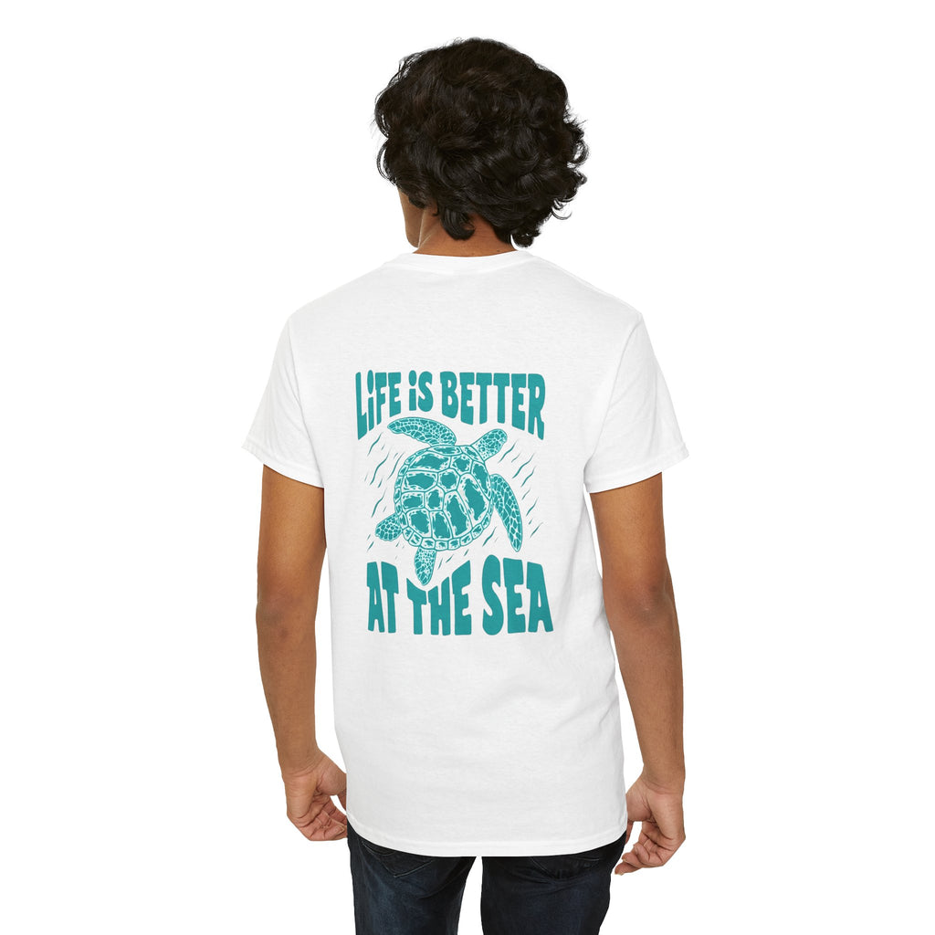 Sea Turtle Graphic Tee — "Life Is Better At The Sea" Casual Beach T-Shirt