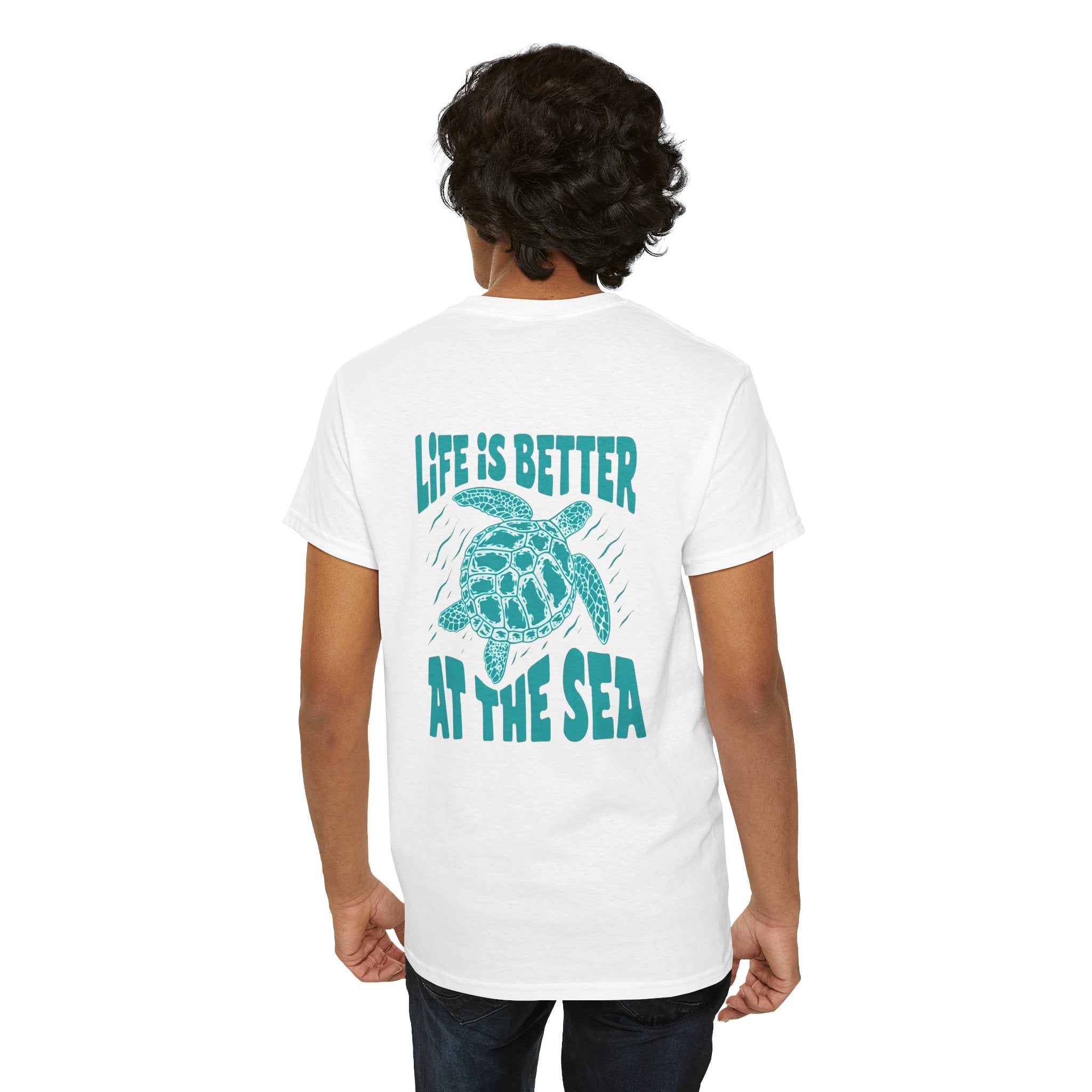 Sea Turtle Graphic Tee — "Life Is Better At The Sea" Casual Beach T-Shirt