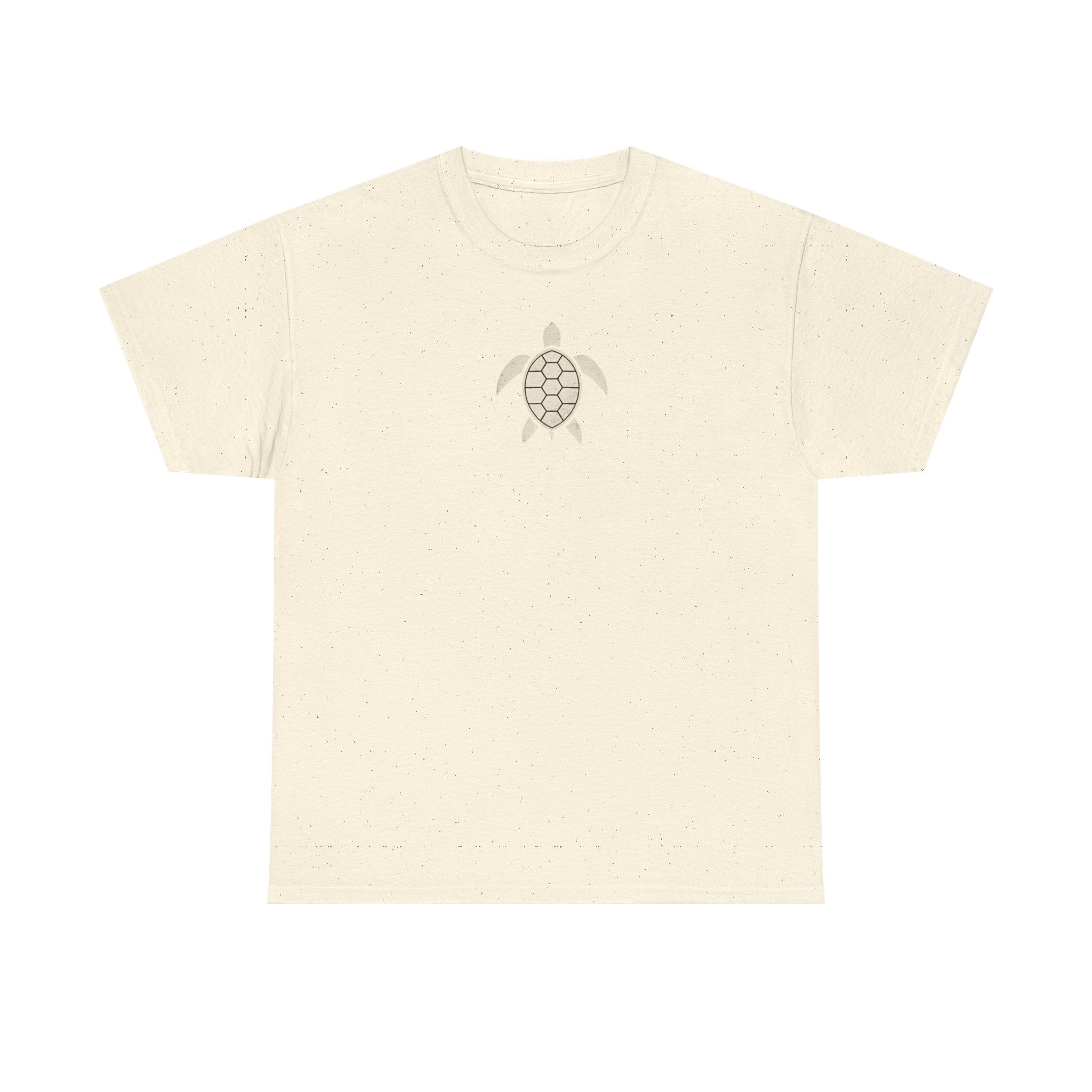 Vintage Shores T-Shirt-- Retro Beach Turtle Graphic Tee (Palm Trees, Sun & Waves)