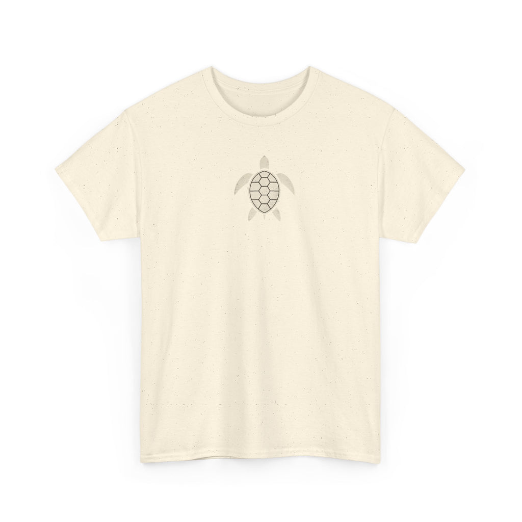Vintage Shores T-Shirt-- Retro Beach Turtle Graphic Tee (Palm Trees, Sun & Waves)
