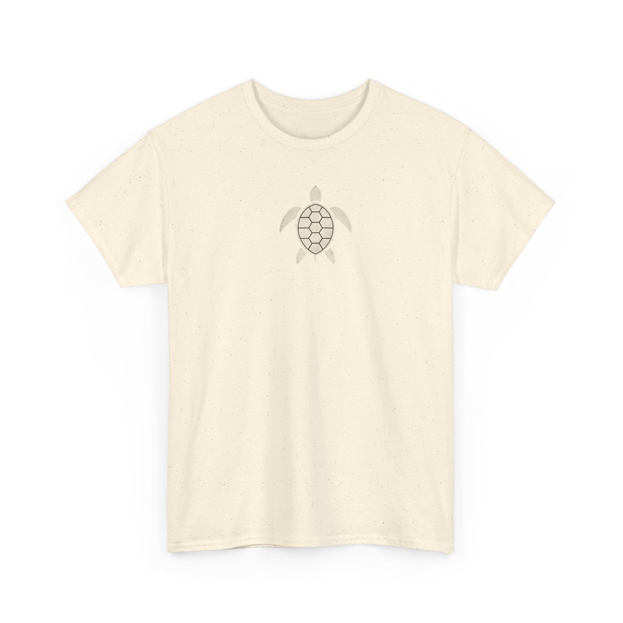 Vintage Shores T-Shirt-- Retro Beach Turtle Graphic Tee (Palm Trees, Sun & Waves)