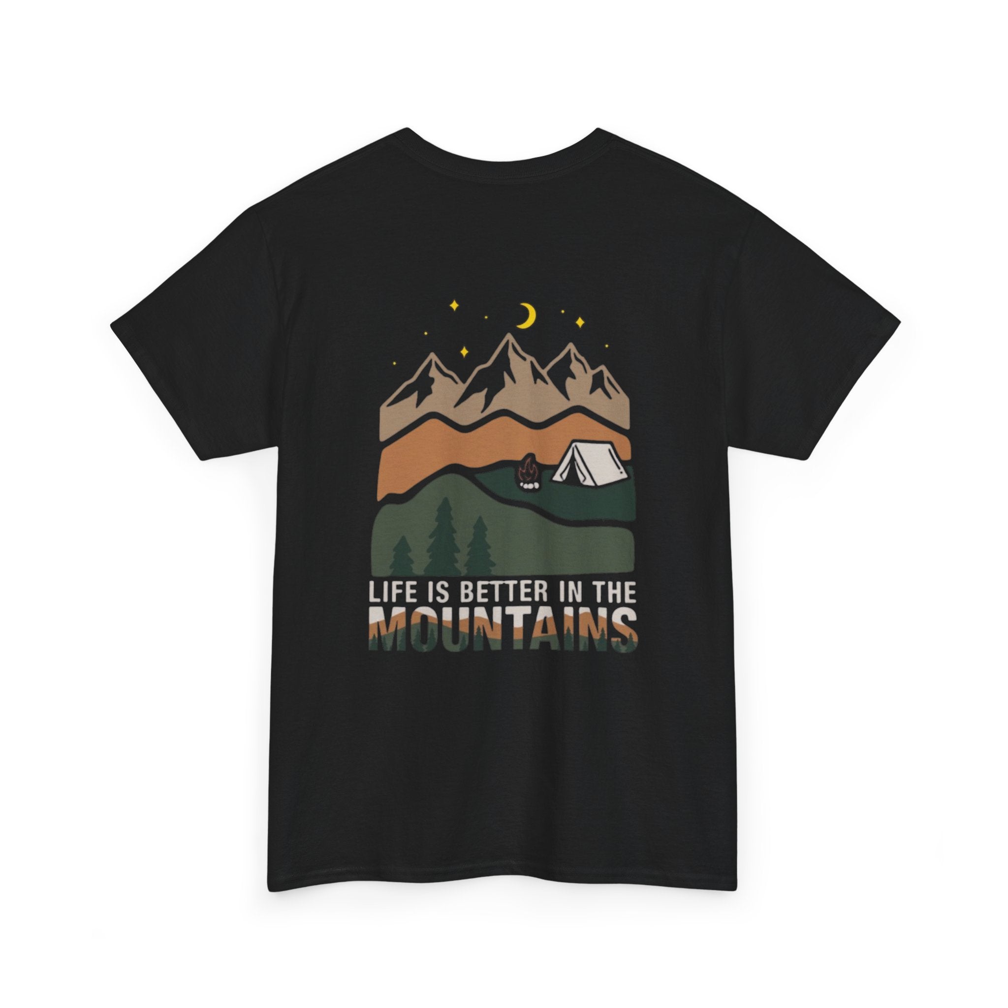 Mountain Camping T‑Shirt — "Life Is Better in the Mountains" Outdoor Tee