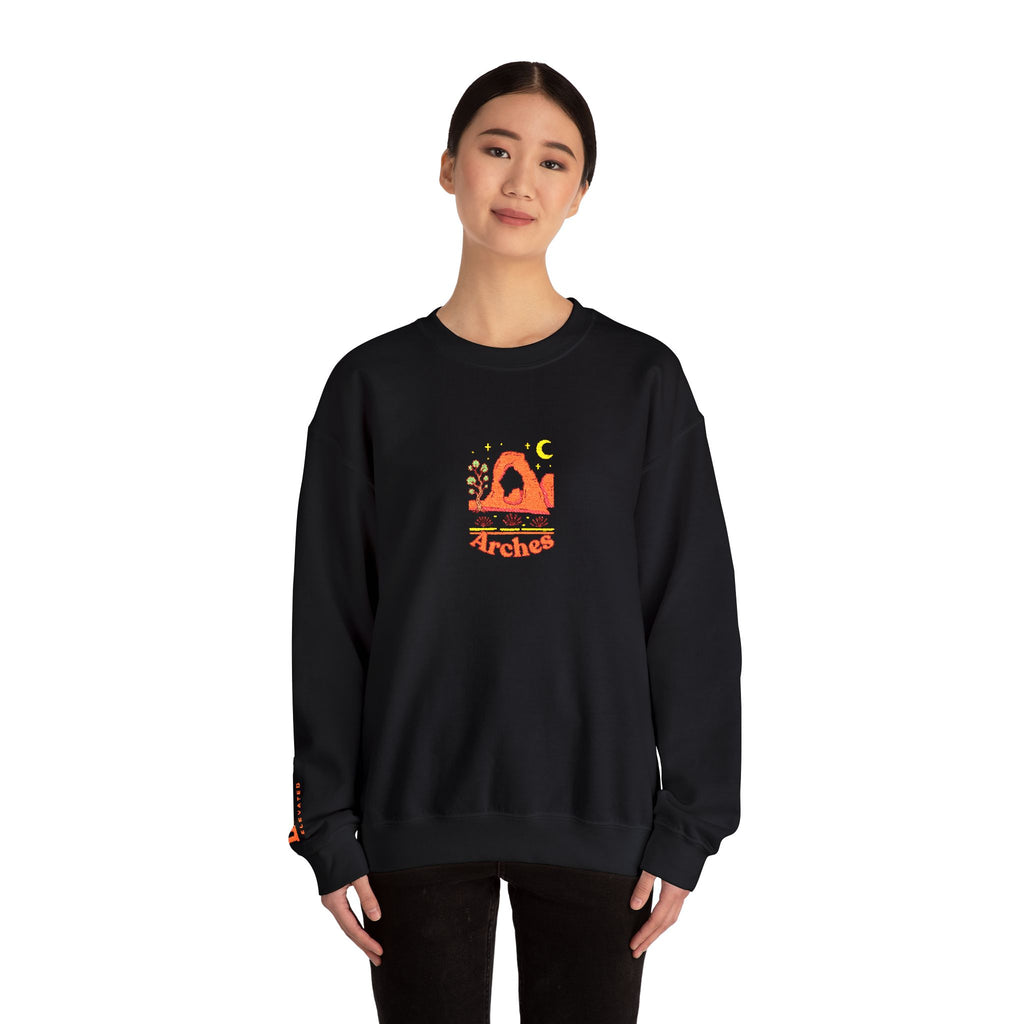 Delicate Arch Crewneck Sweatshirt — Life Elevated Sleeve